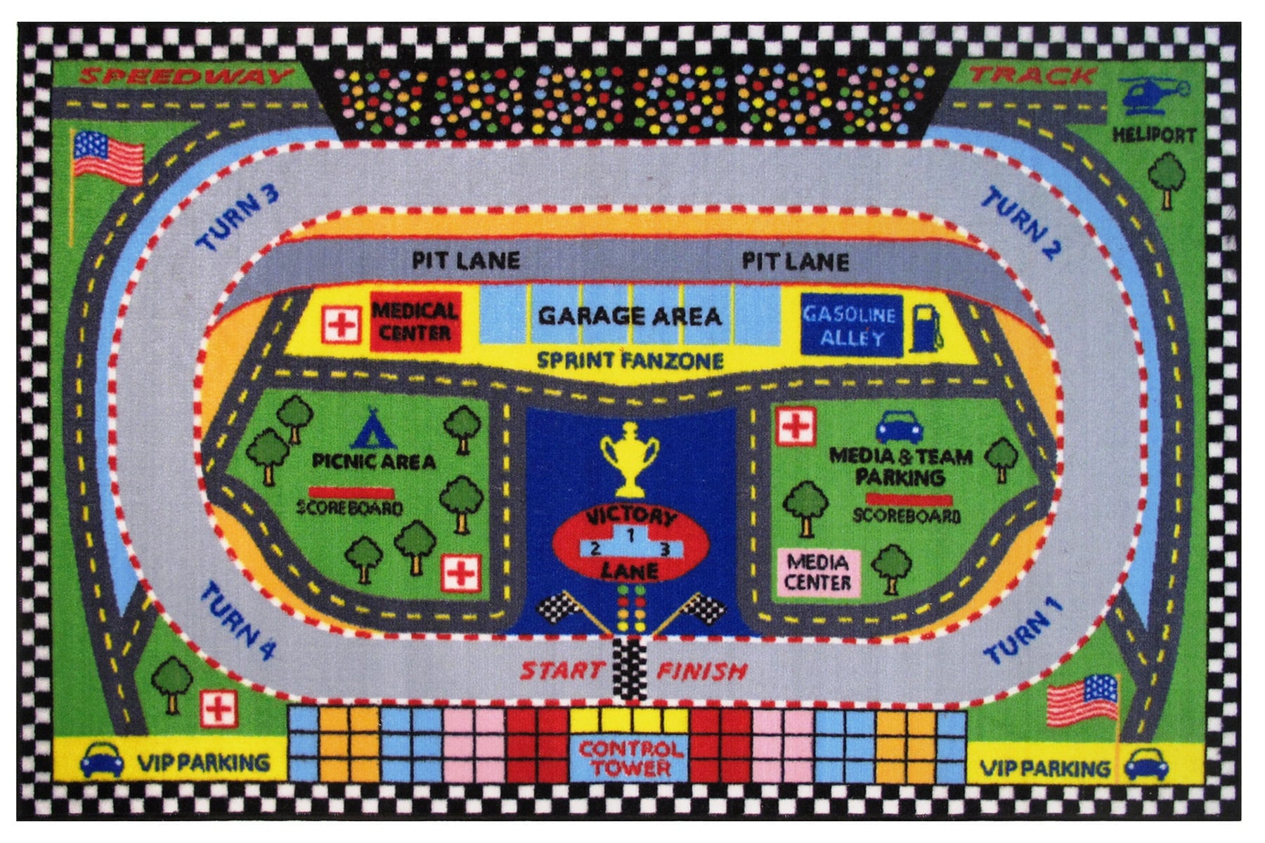 Fun Rugs FT-120 3958 Fun Time 3 X 4 (ft) Multi-color Indoor Area Rug
