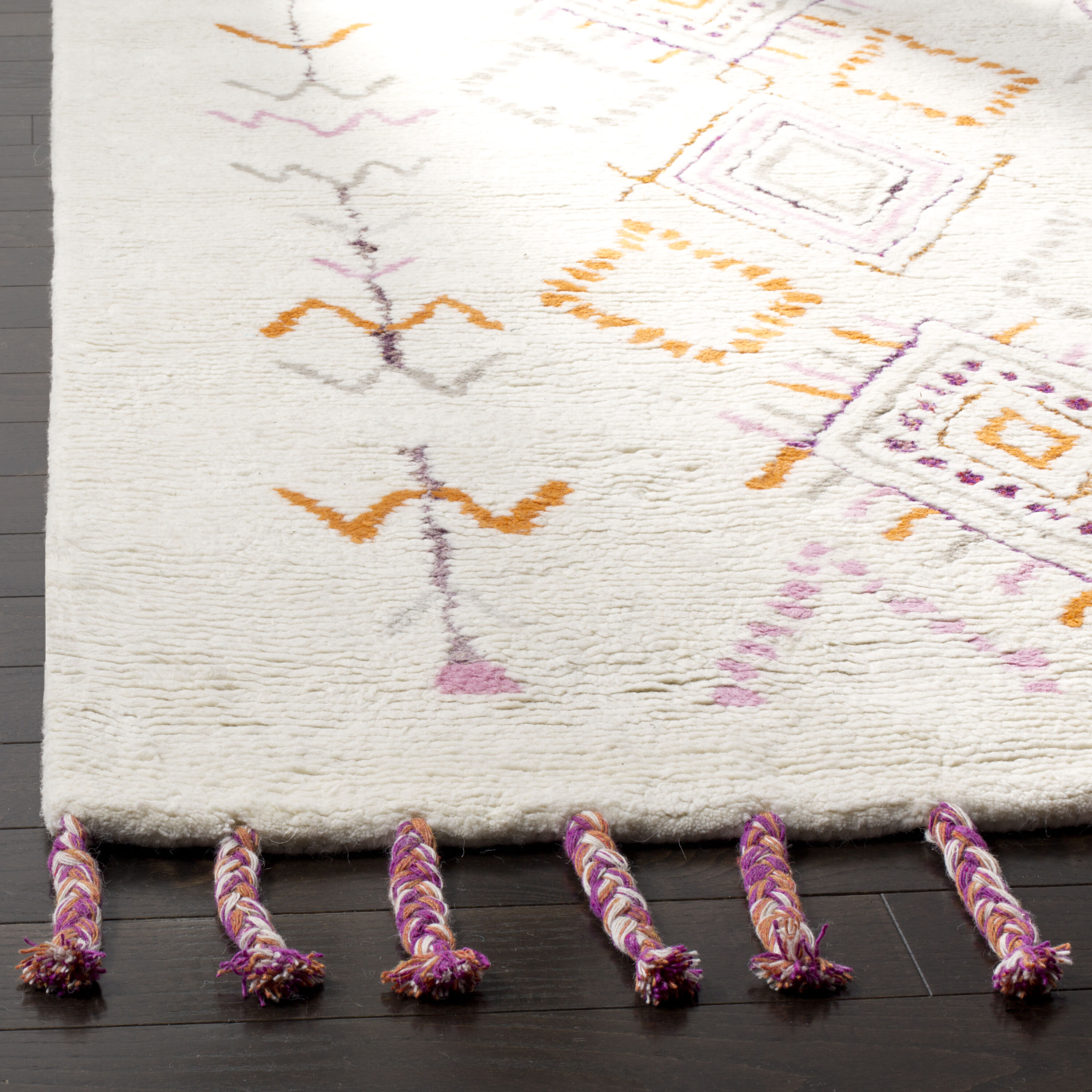 Casablanca Erline Ivory Shag Wool Blend 8' x 10' Area Rug