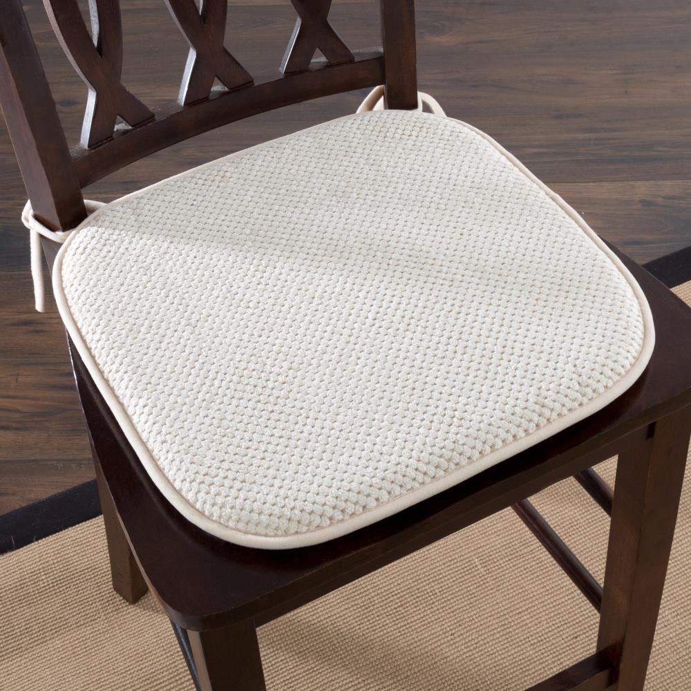 Hastings Home Memory Foam Chair Cushion, Washable Dining Chair Cushions With Ties