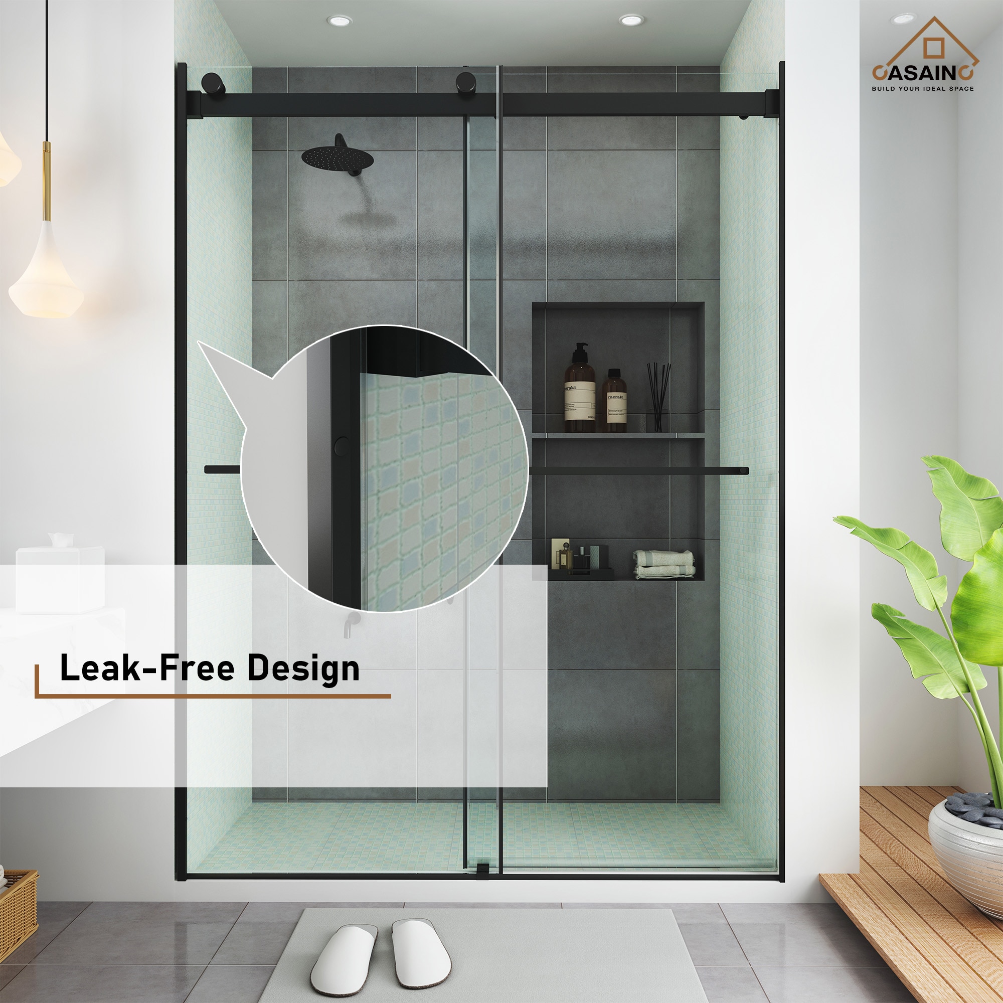 CASAINC CACL54-MB Shower-Doors - View #6