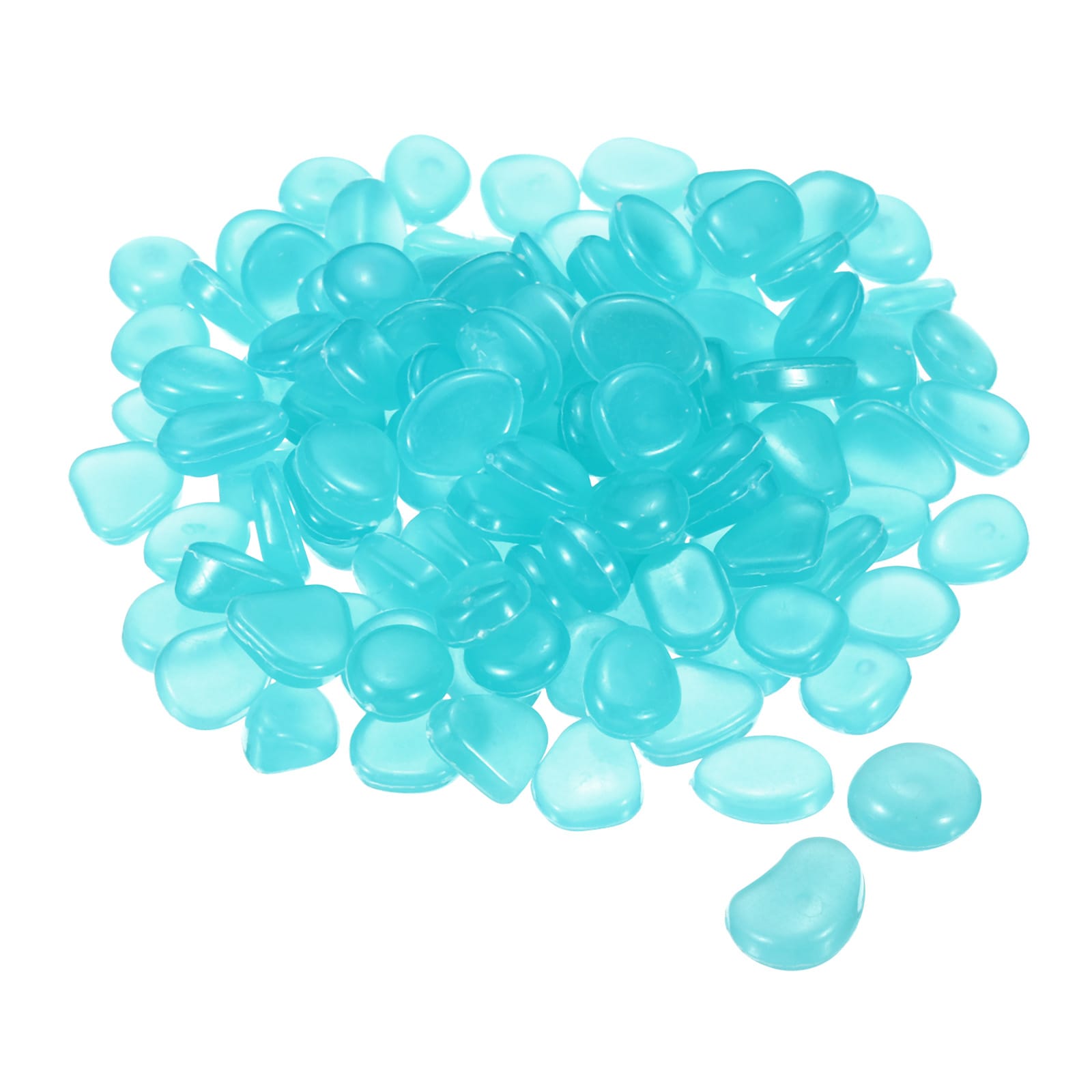 Unique Bargains - 300pcs Glow Rocks 8-11mm Glow Pebbles Decoration in the Dark Luminous Stones De...