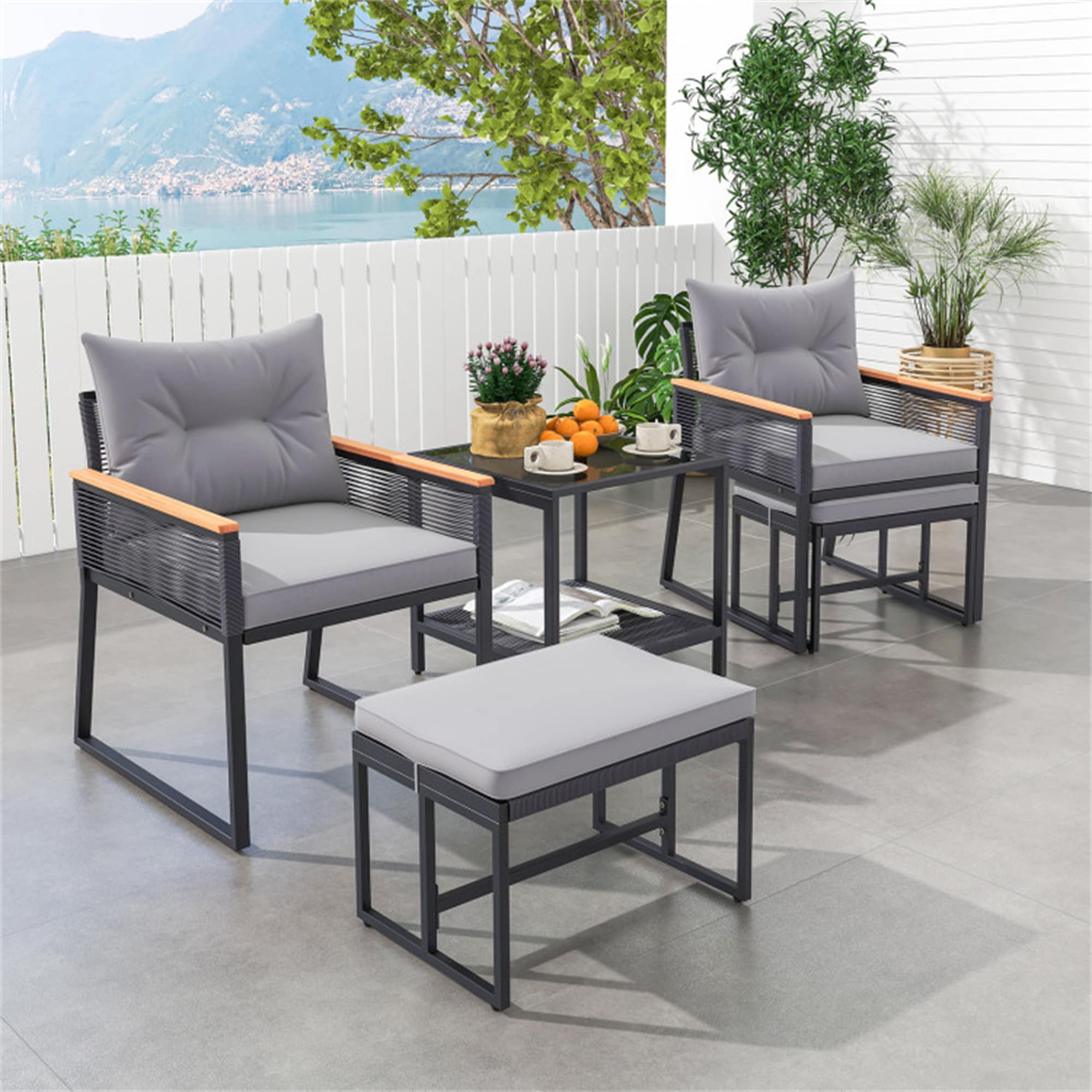 BABOOM BOM-0354GR-CO Patio-Conversation-Sets - View #2