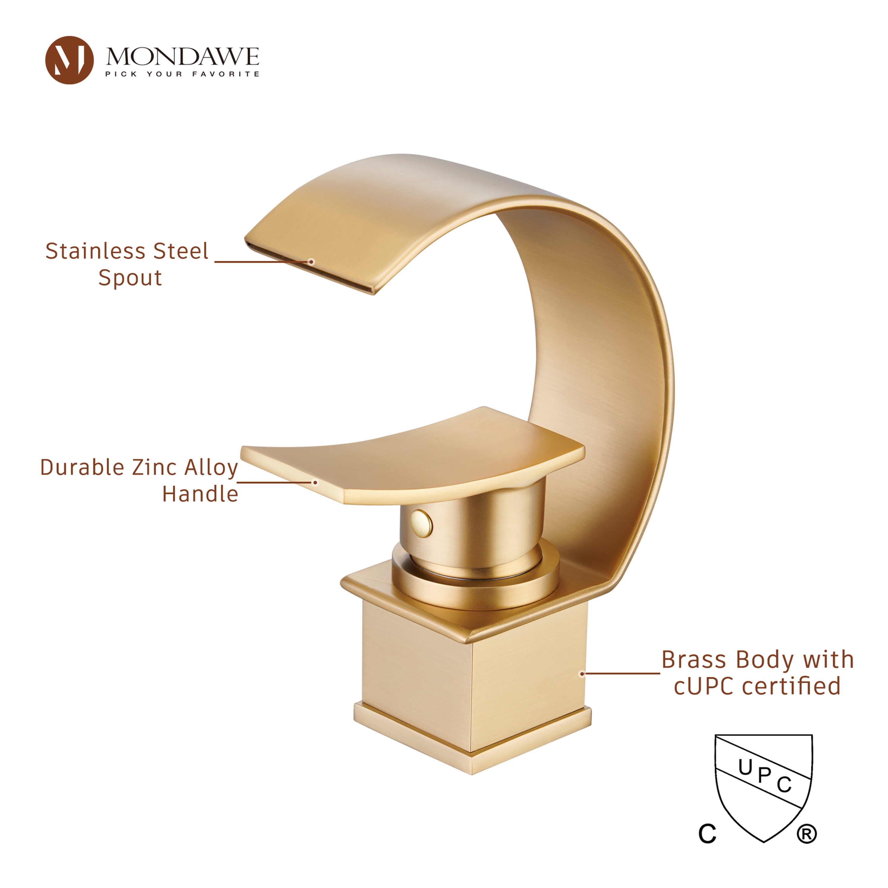 Mondawe WF1370G-2BG Lavatory-Faucets - View #9
