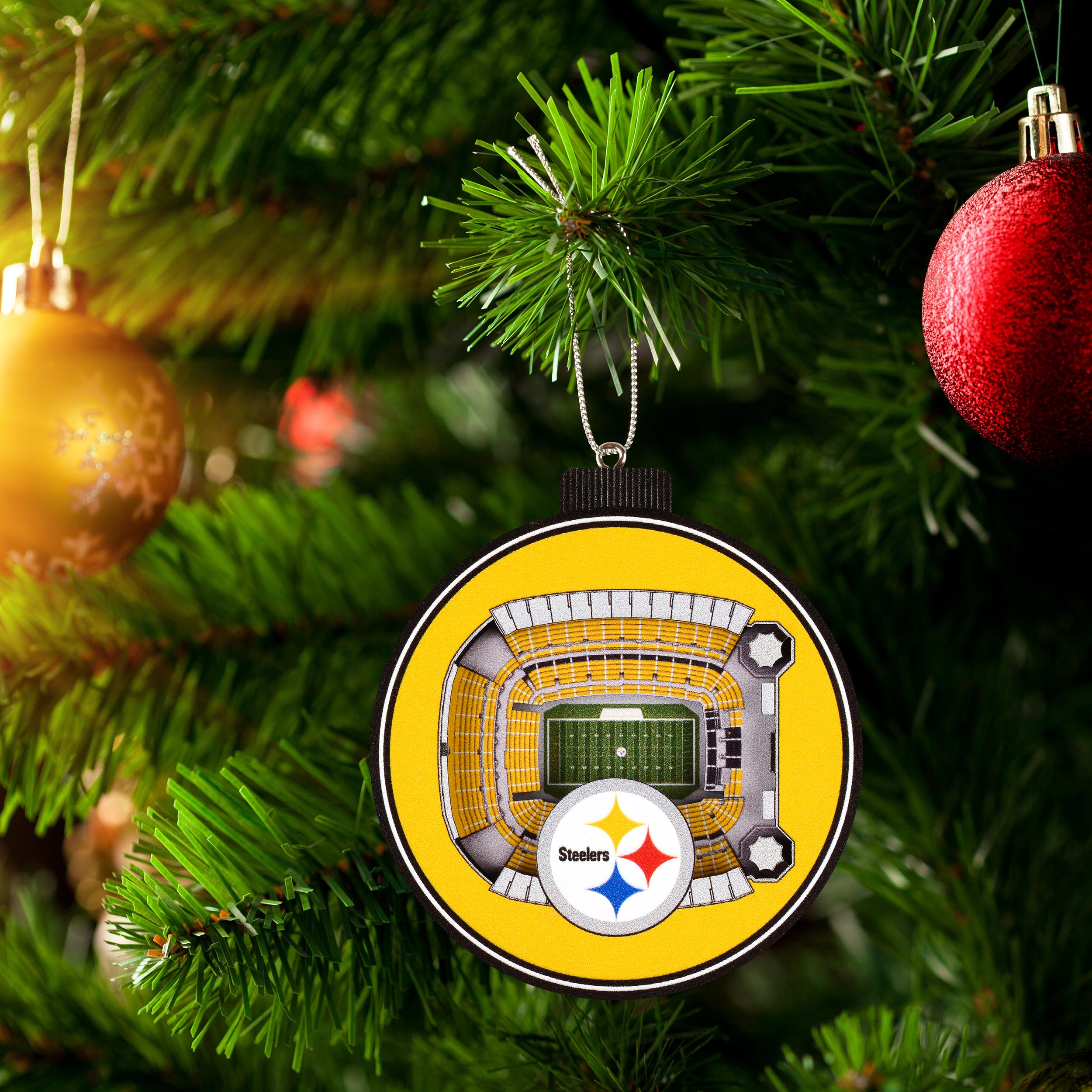 StadiumViews Pittsburgh Steelers Multiple Colors/Finishes Sports Standard  Indoor Ornament Shatterproof in the Christmas Ornaments department at