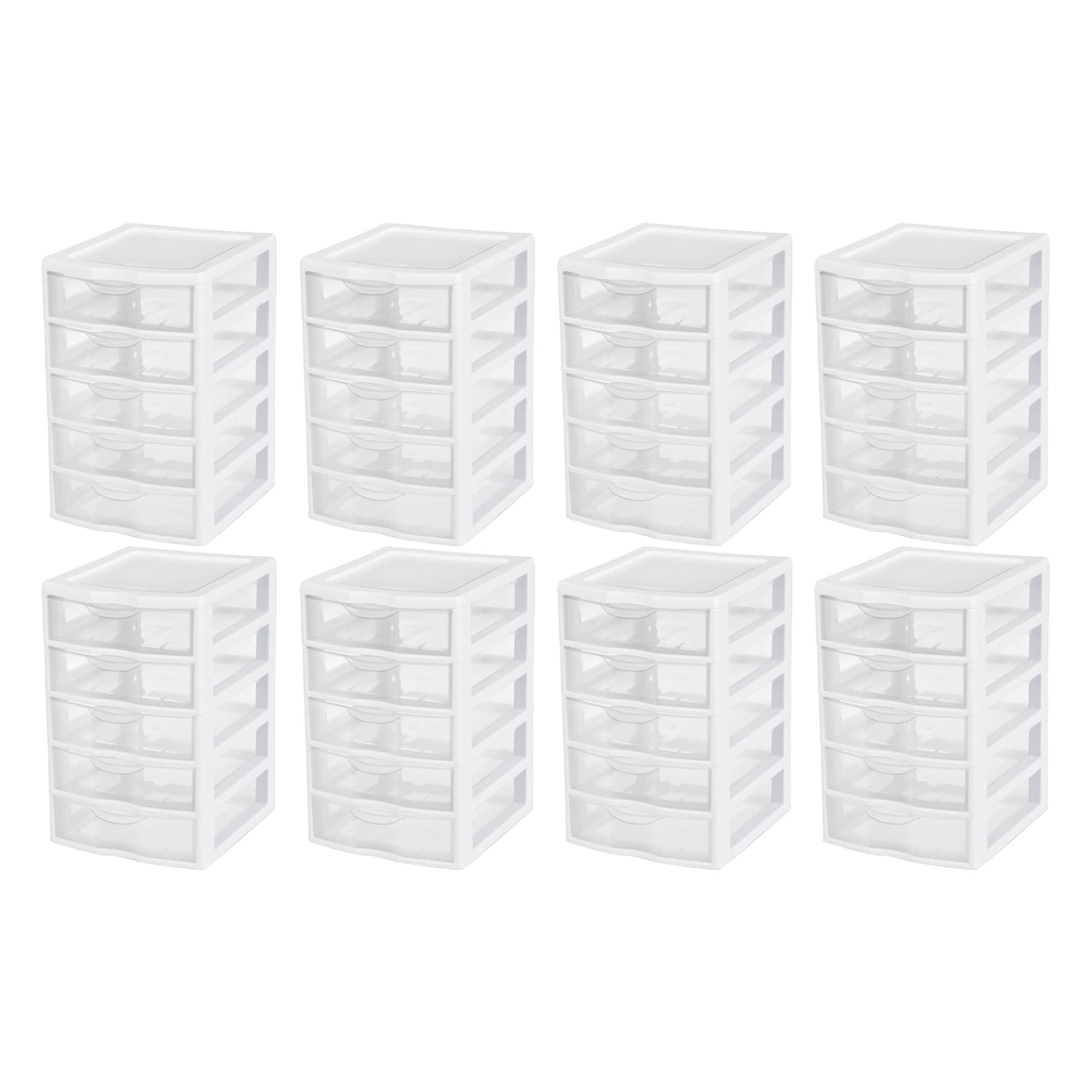 8 pk. - Stackable Small Storage Bins