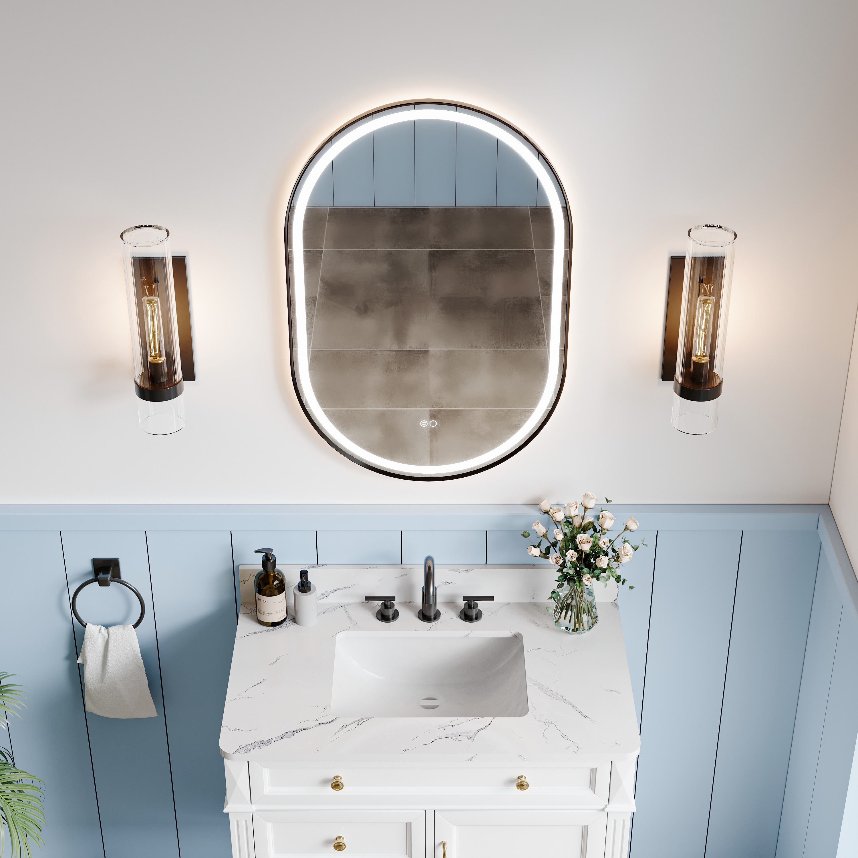 Forclover MRE-P16W2436MB Framed-Bath-Mirrors - View #3