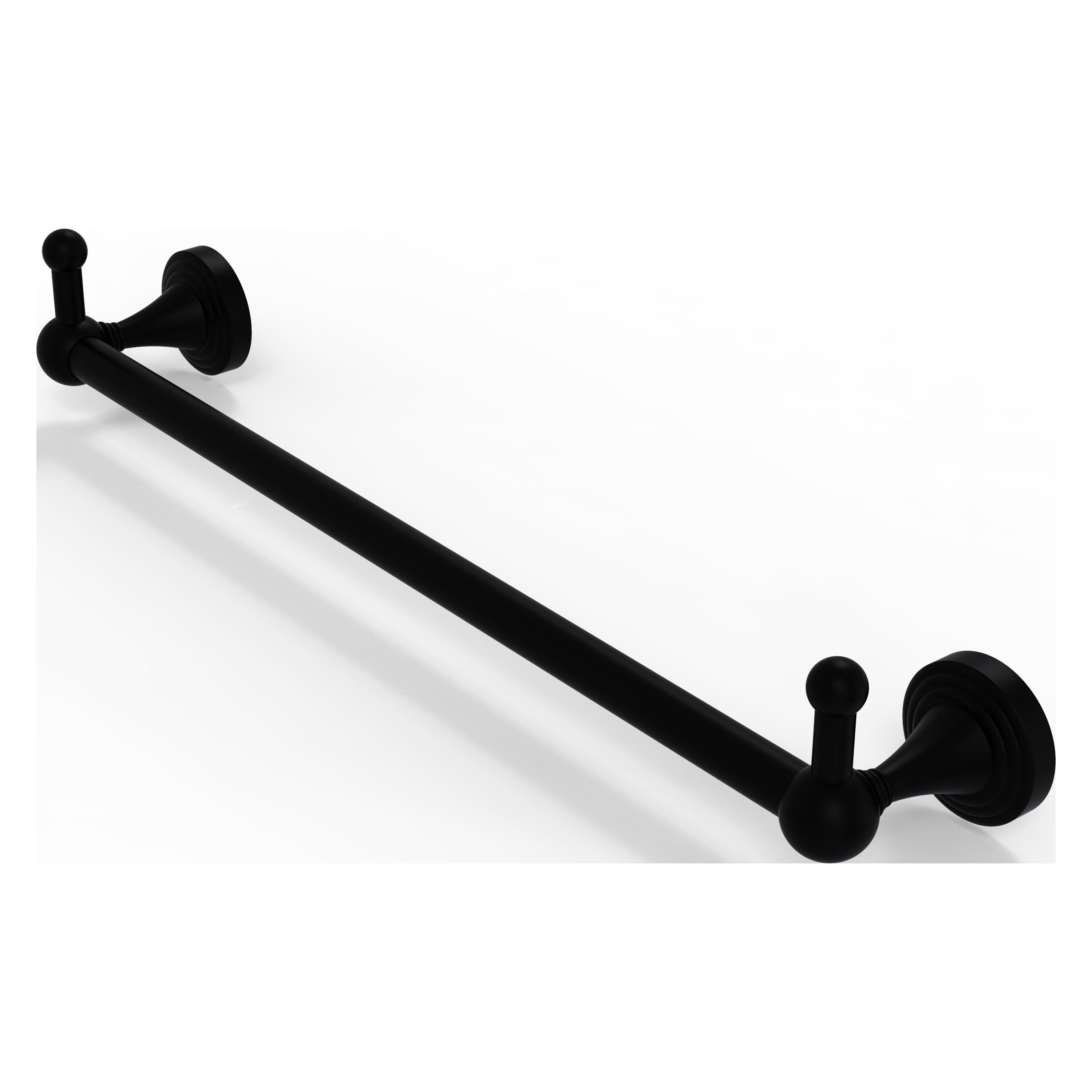 Allied Brass SG-41-24-PEG-BKM Sag Harbor 24-in Matte Black Wall mount Single Towel Bar