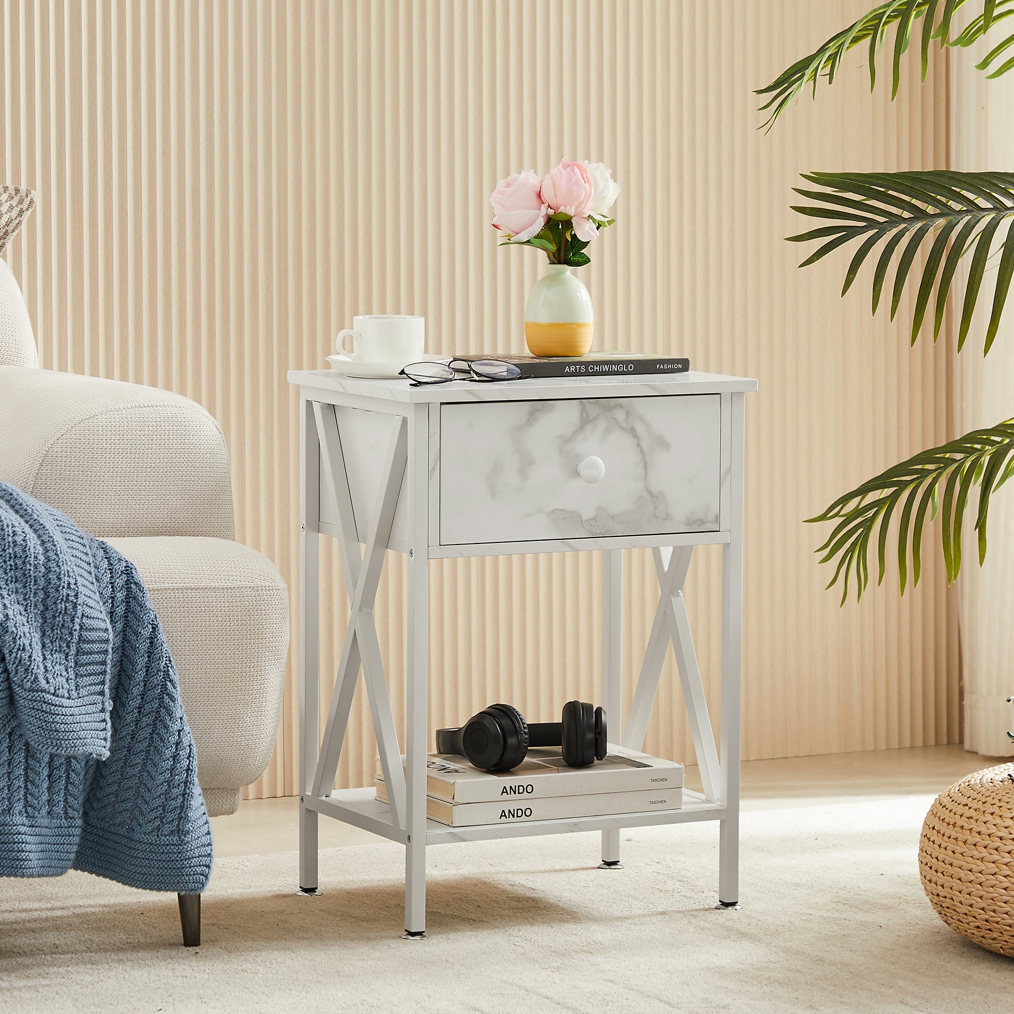 Vecelo LOE-DC-NS01-WHT-A2 nightstands - View #2
