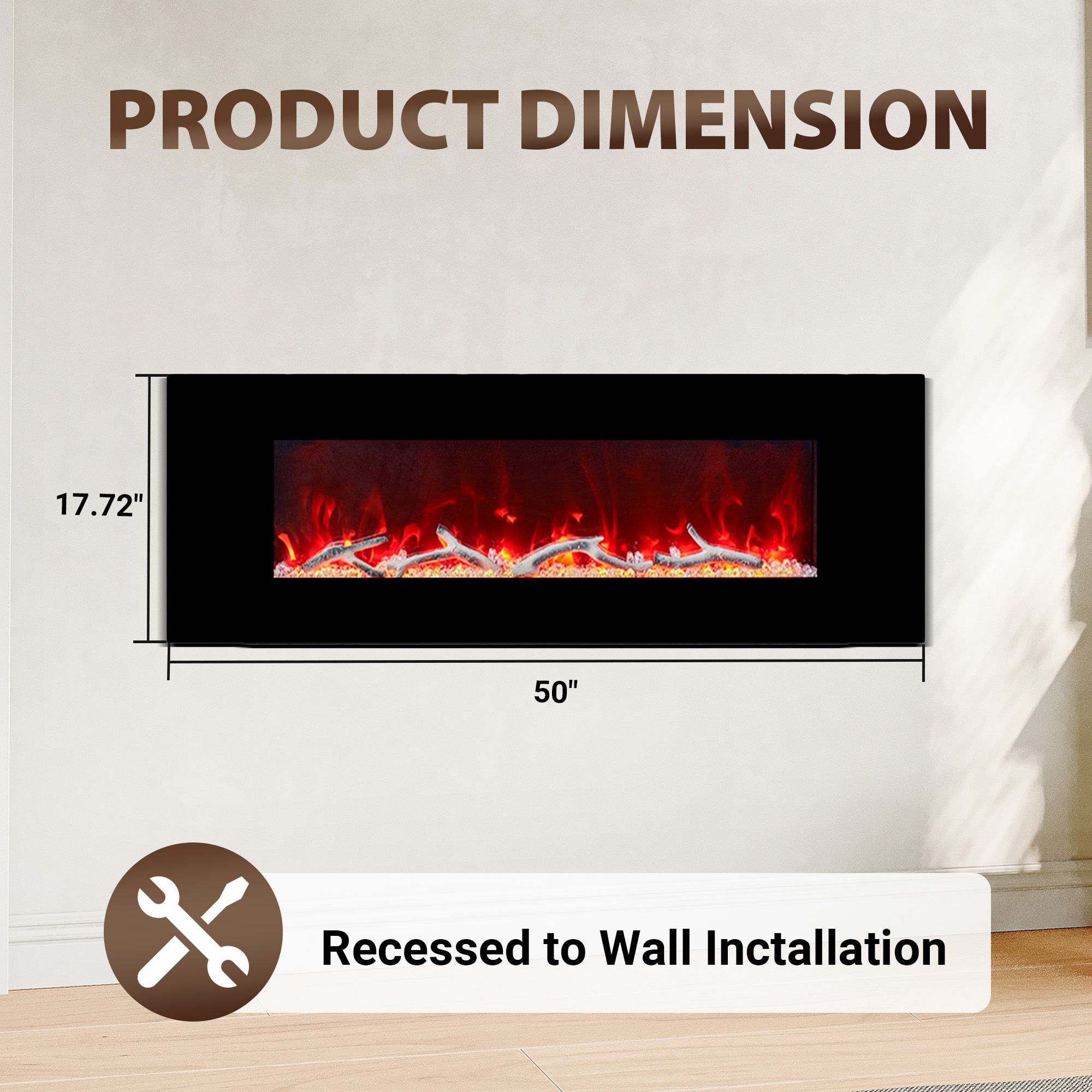 Clihome BL-ZHX-BS-50 Electric-Fireplaces - View #5