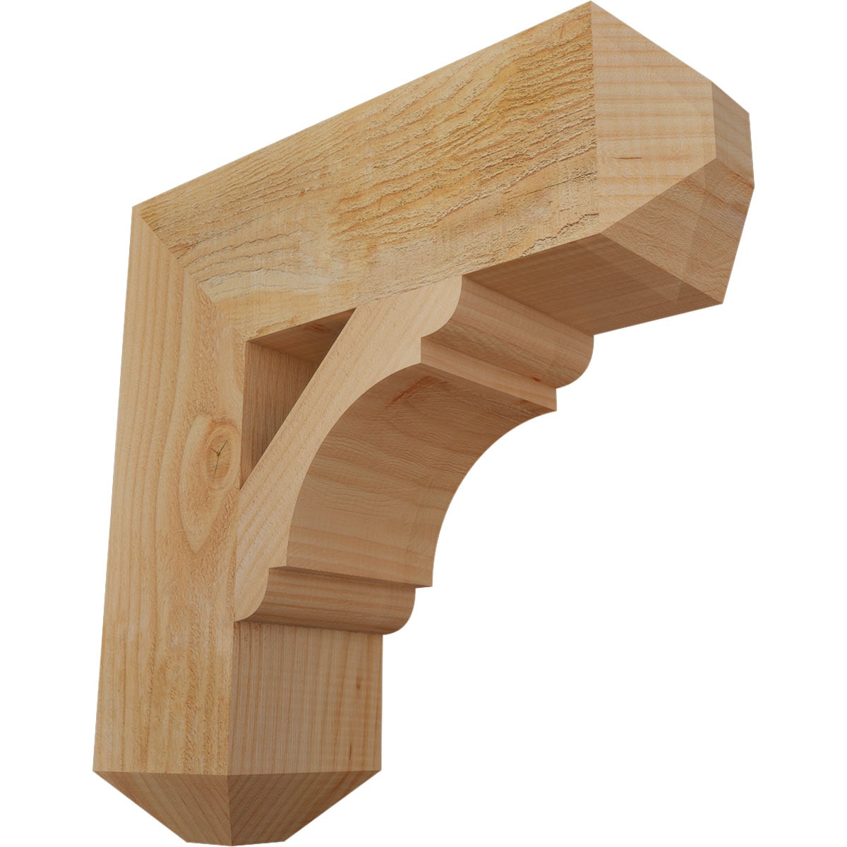 Ekena Millwork BKT06X20X20OLY04RDF Olympic craftsman rough sawn 6-in x 20-in x 20-in Douglas fir Brown Wood Standard bracket