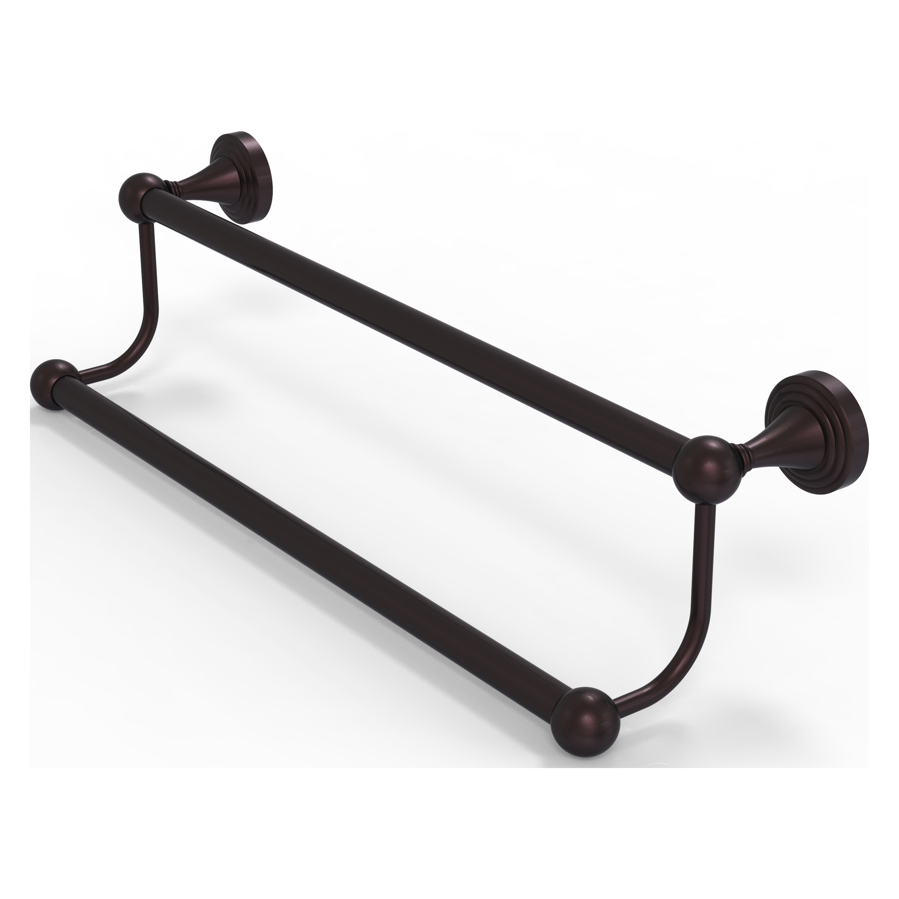 Allied Brass SG-72-30-ABZ Sag Harbor 30-in double Antique Bronze Wall mount Double Towel Bar
