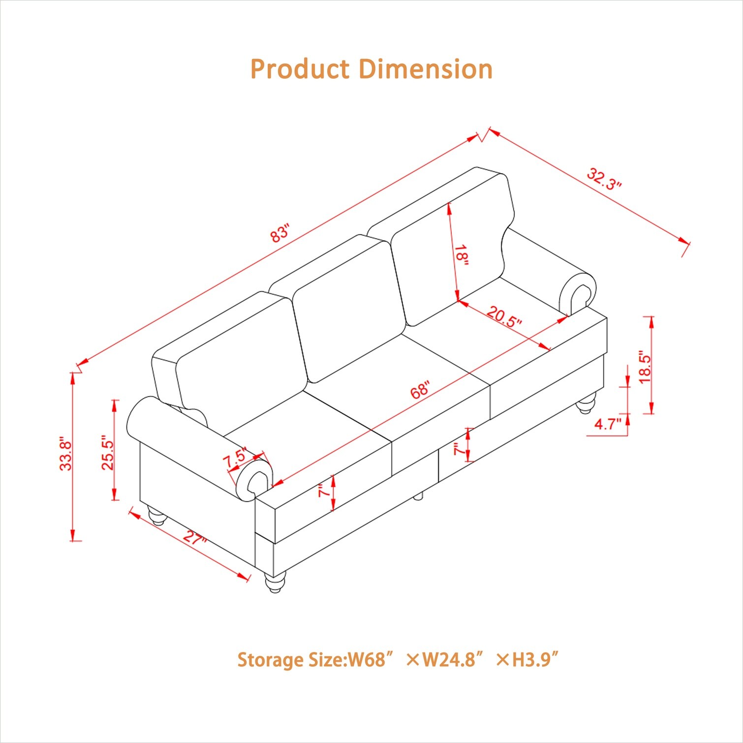 SUNCREAT 72F0DMTJZT99 Sofas-Loveseats - View #5