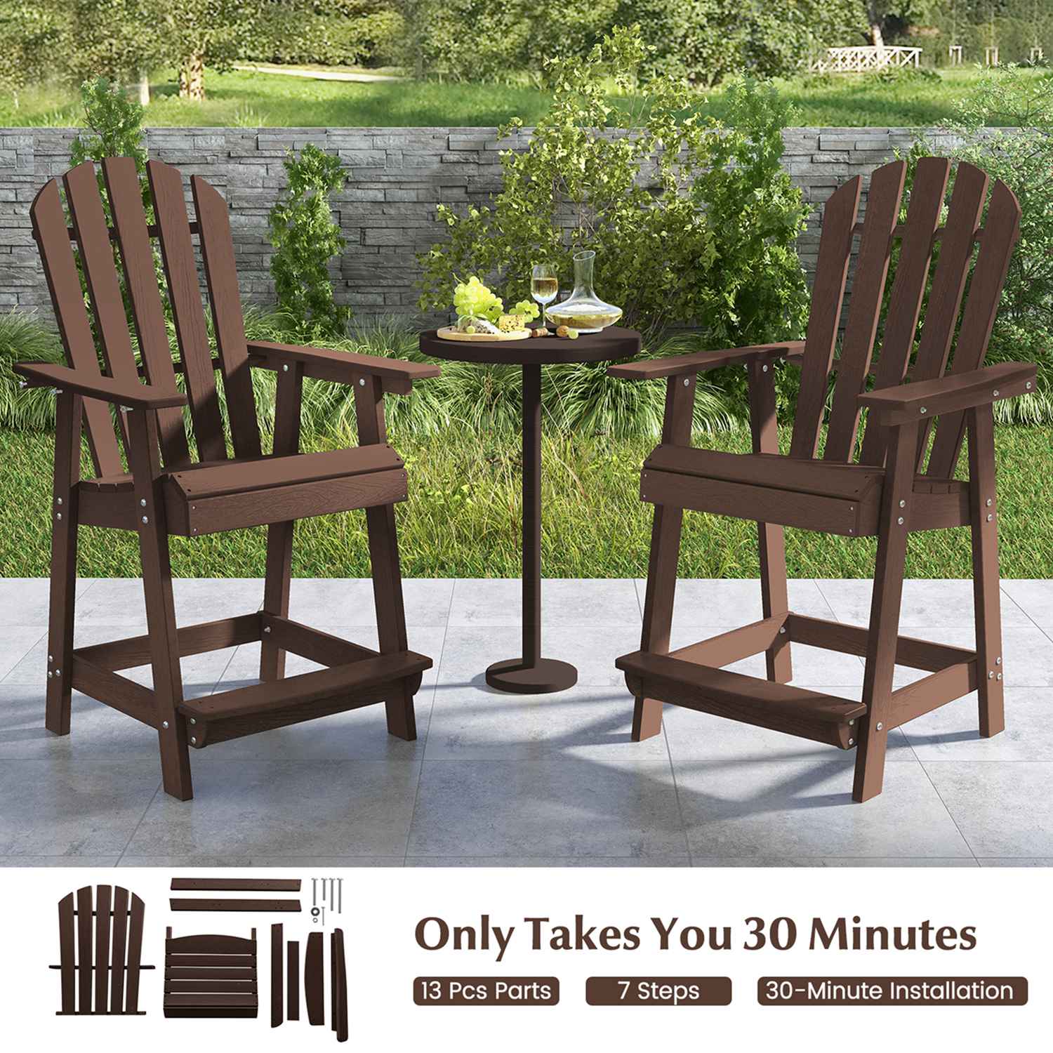 Costway HCST00502 Patio-Chairs - View #5