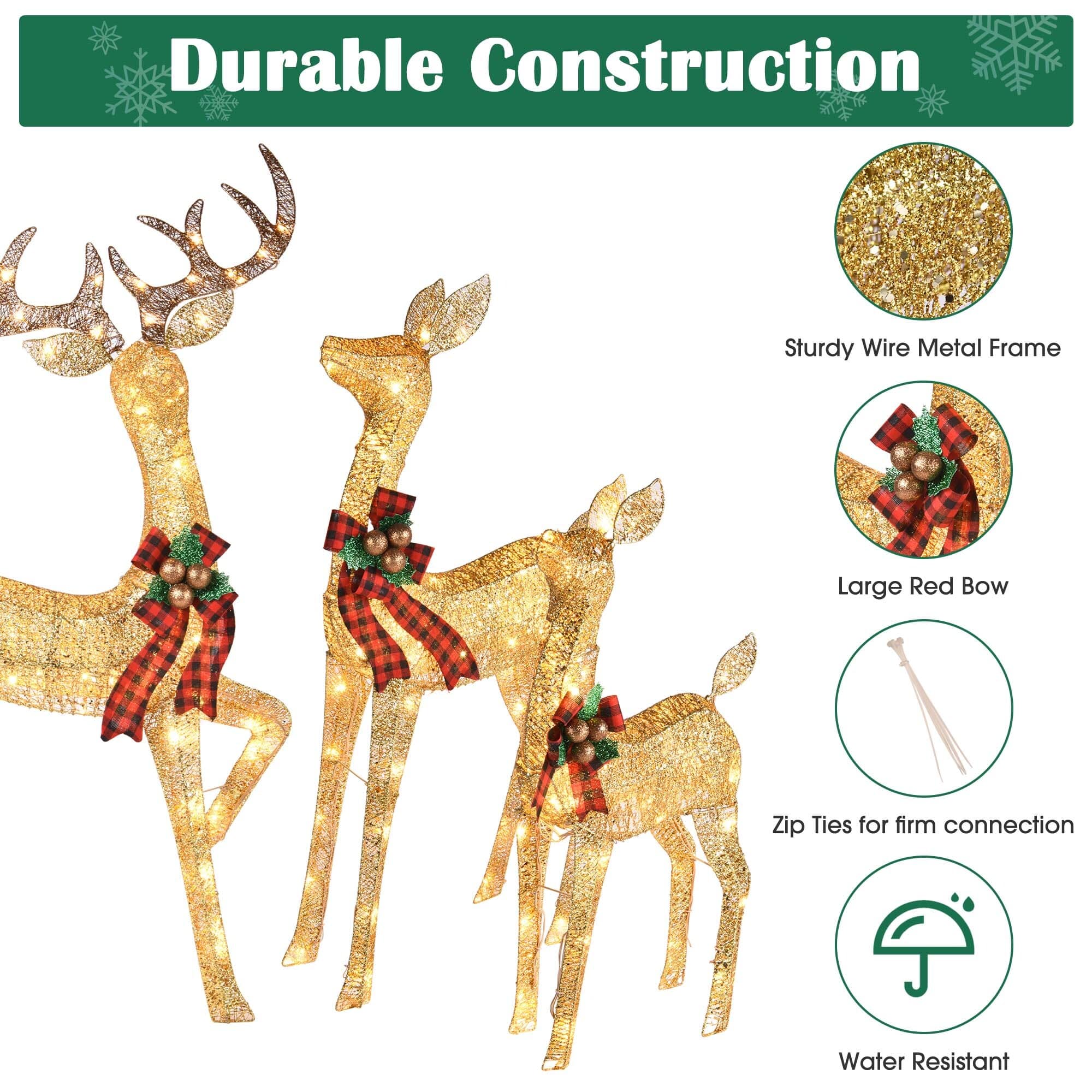 Yescom 60XMA025-DEER3-15-LO Outdoor-Christmas-Decor - View #4