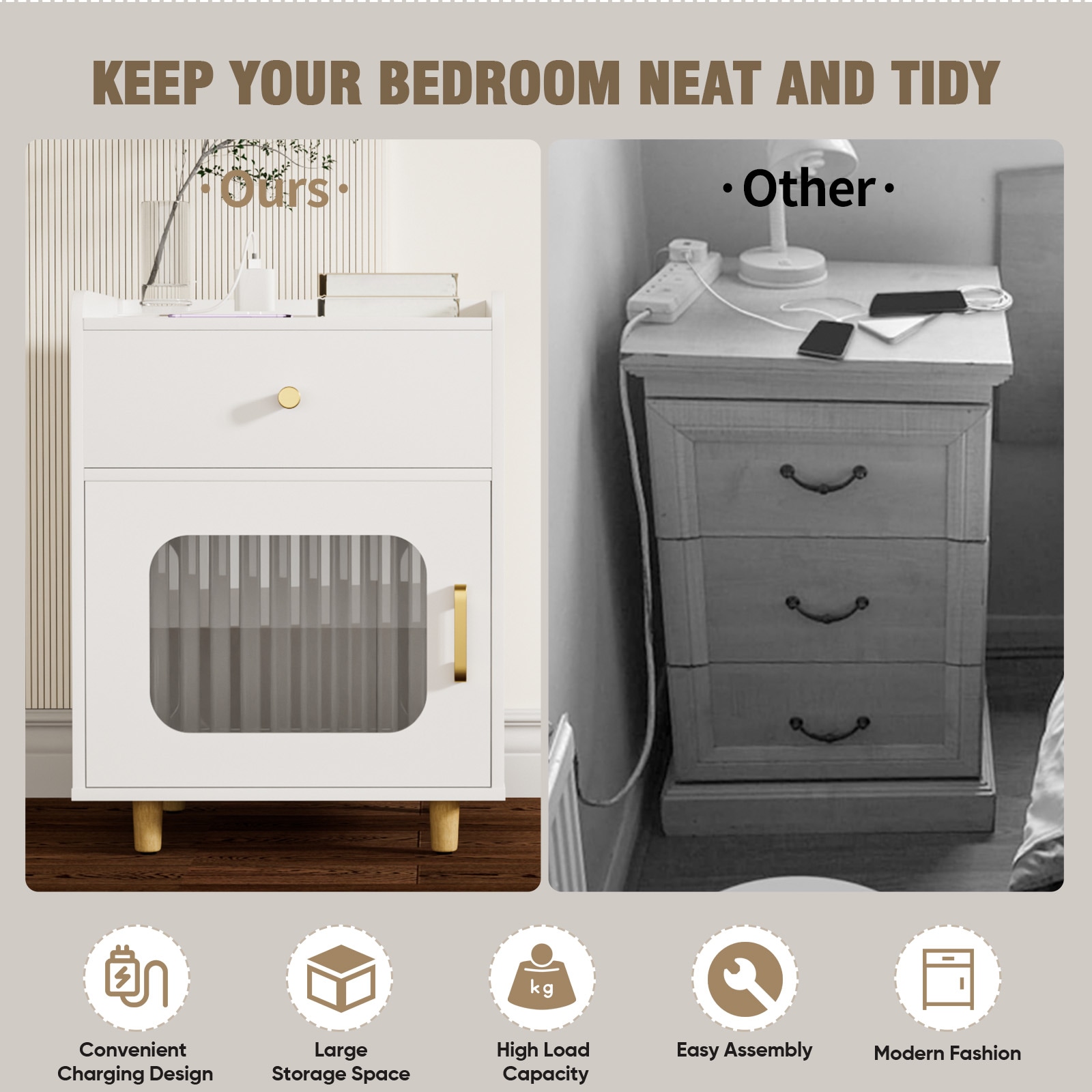 LTMATE LSBLH003WT-11 nightstands - View #6