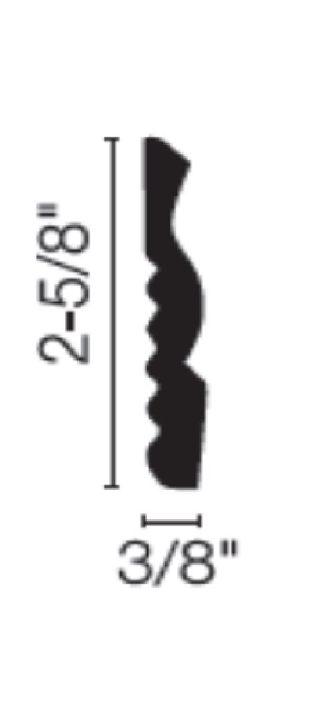 Flexco Harmony Base Sculpture Earth 0.375-in T x 2.675-in W x 480-in L Vinyl Wall Base