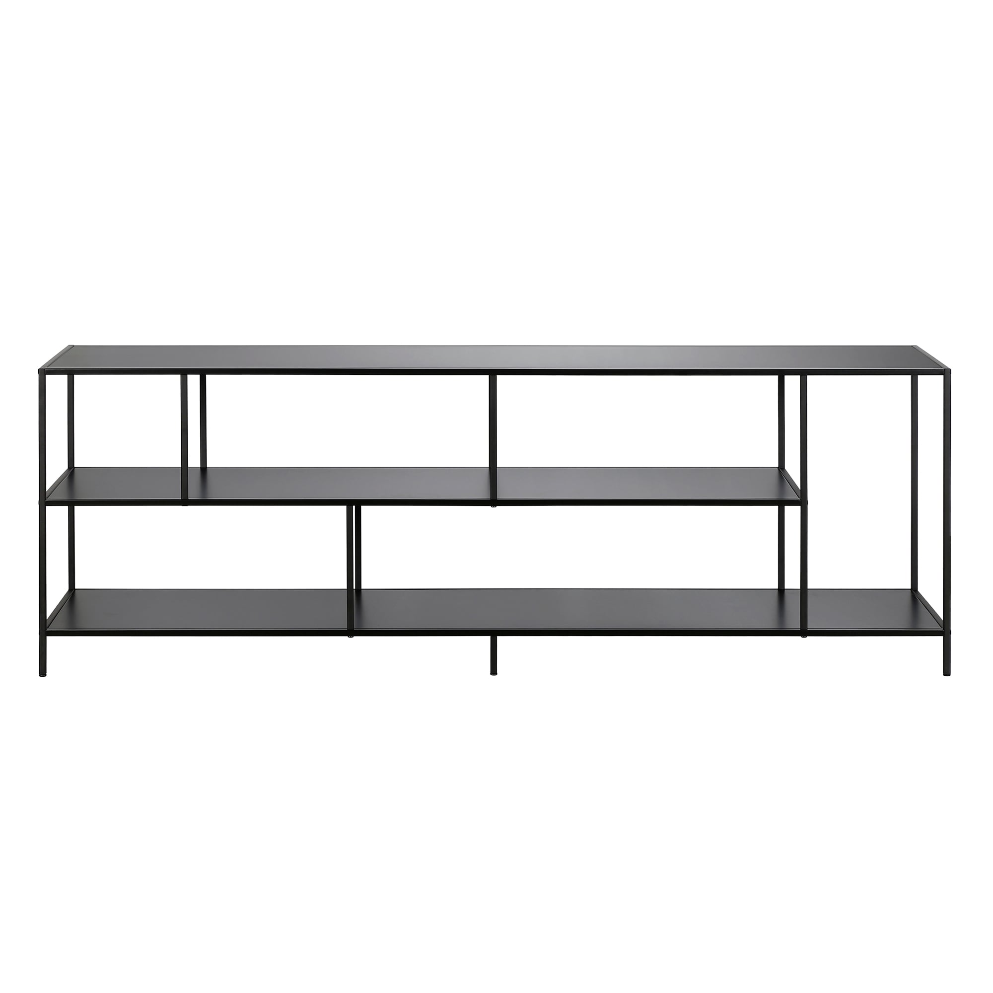 Winthrop 70" Blackened Bronze TV Stand with Metal Shelves