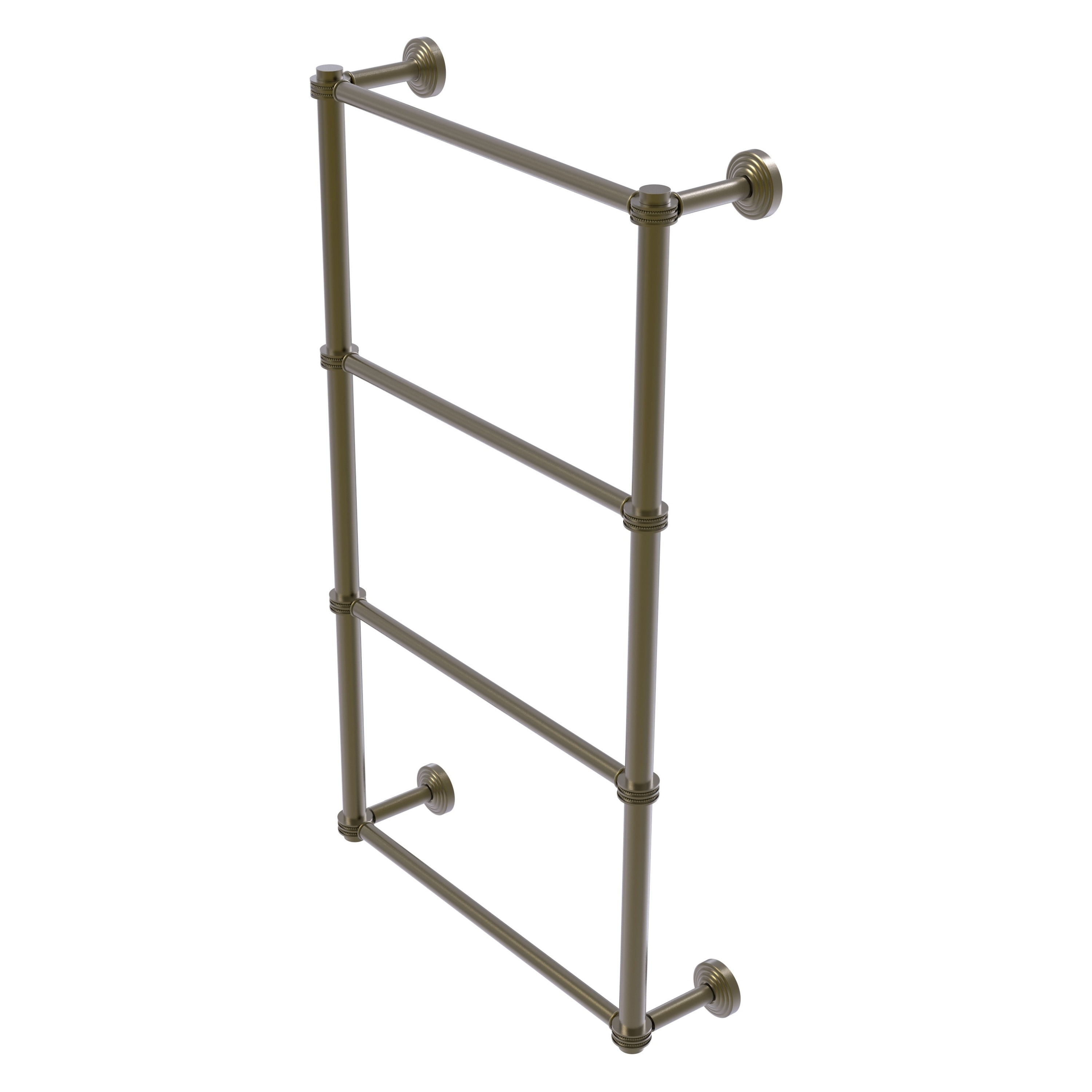 Allied Brass WP-28D-30-ABR Waverly Place 30-in double Antique Brass Wall mount 4-tier Towel Bar