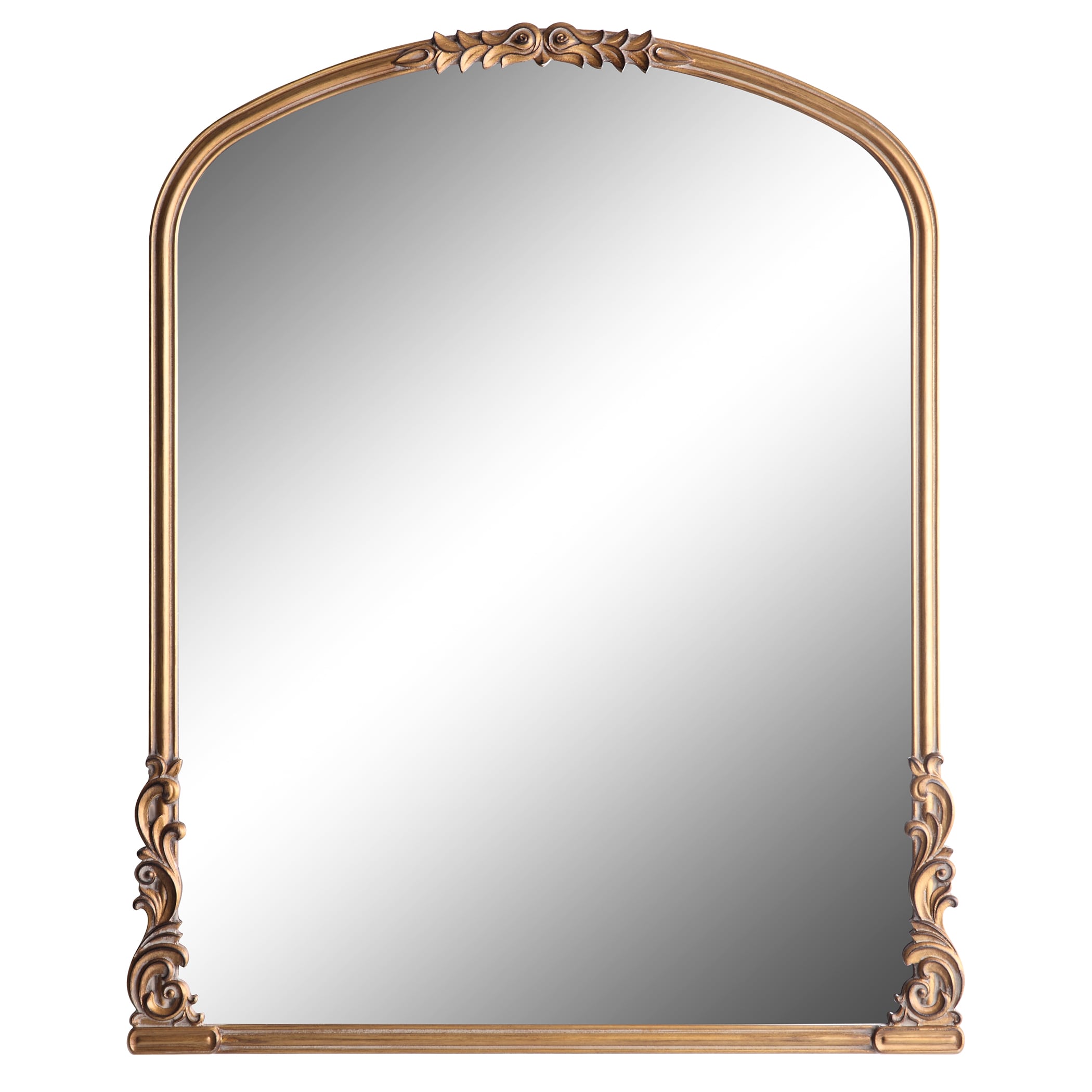 allen + roth 28-in W x 35-in H Gold Framed Wall Mirror in the Mirrors  department at