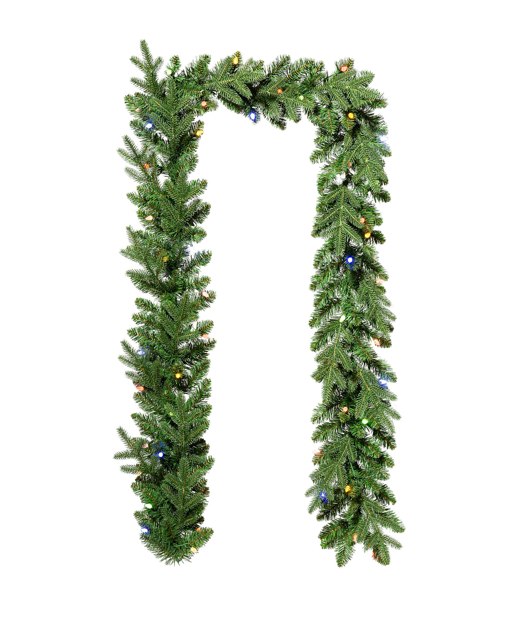 Glitzhome 2014600172 Indoor Pre-lit Battery-operated 9-Feet Artificial Garland with White LED Lights