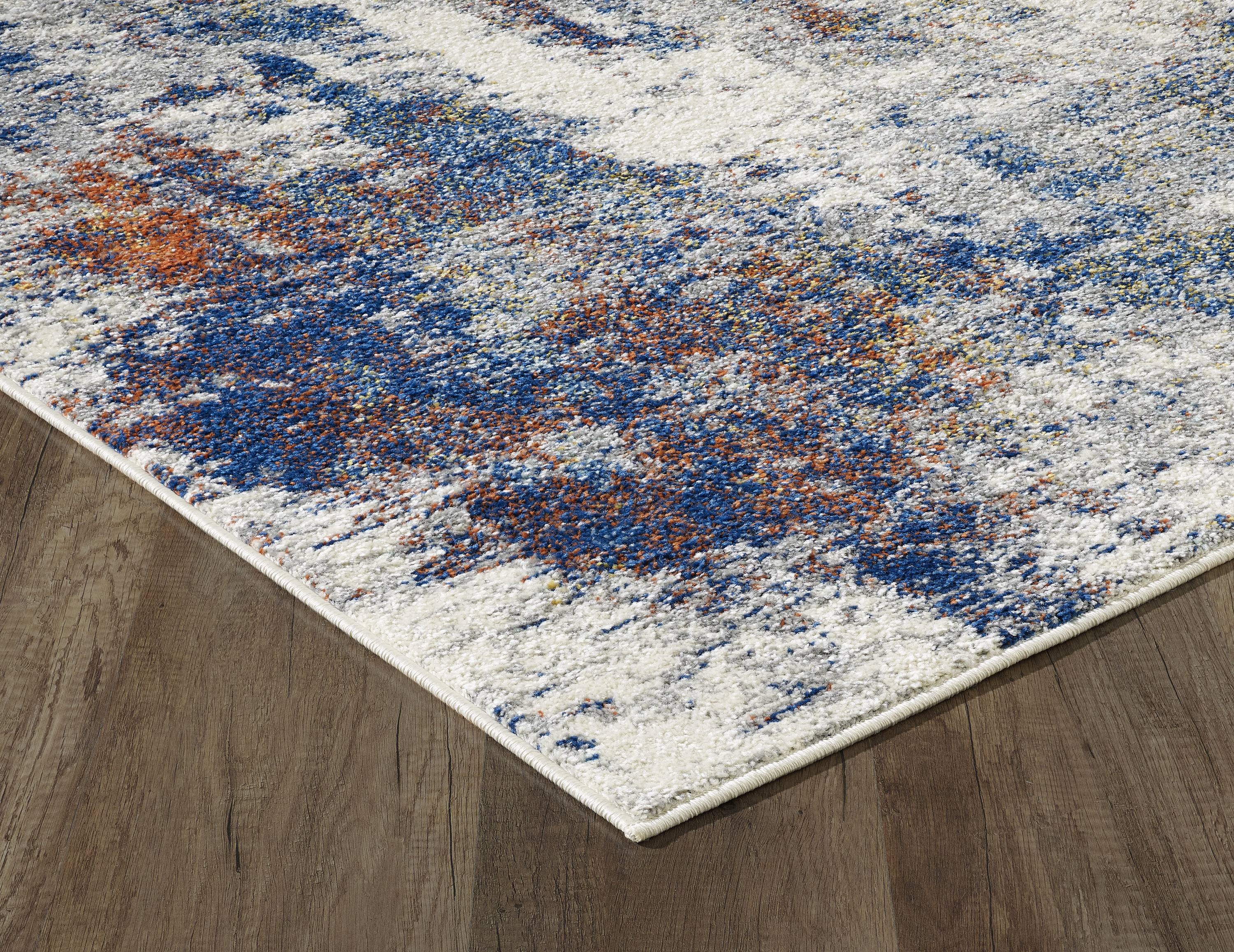 Totti Aries Cream and Multicolor Vintage Polypropylene Rug, 6' x 9'