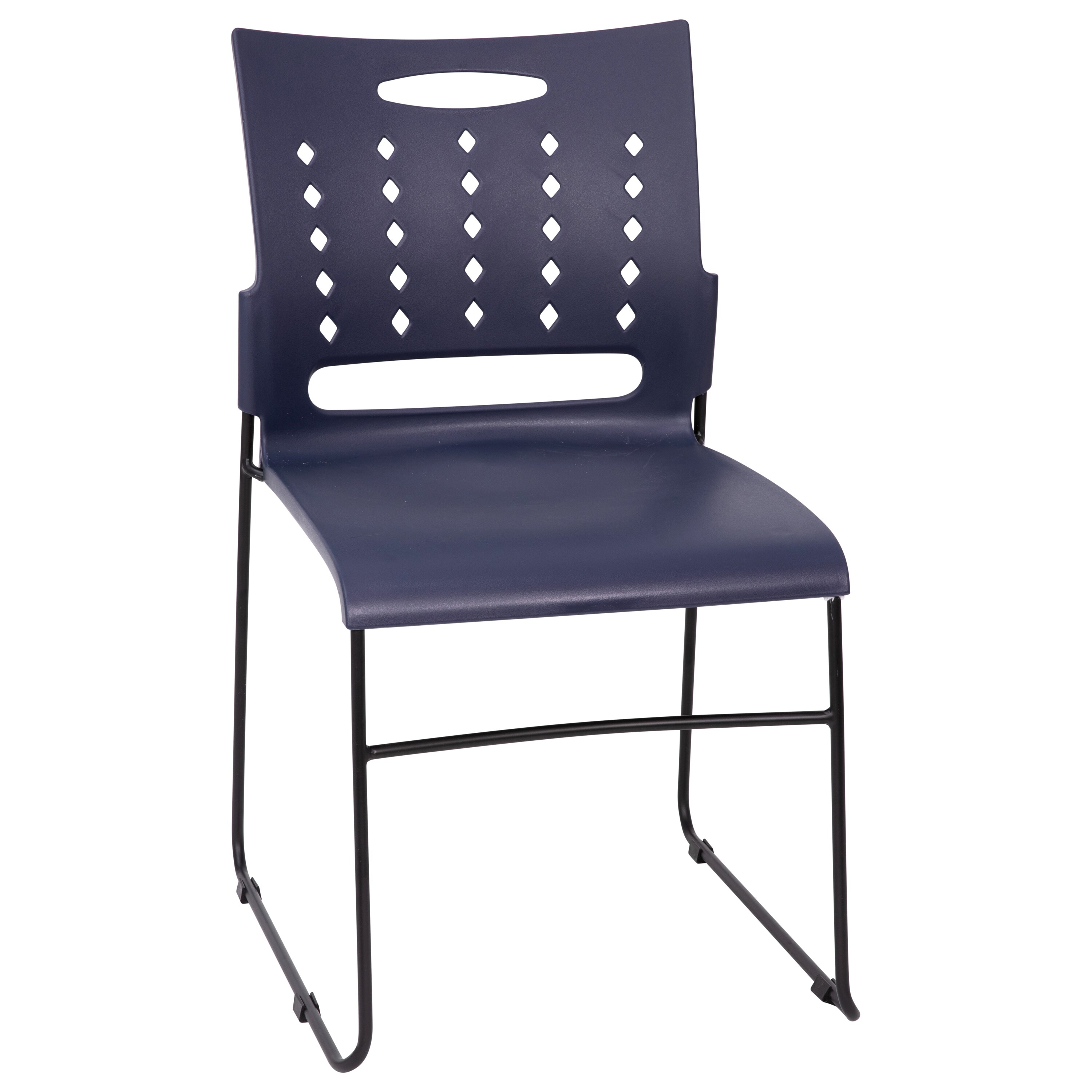Flash Furniture 196861004568 HERCULES Series 881 lb Capacity Navy Sled Base Stack Chair with Air-Vent Back