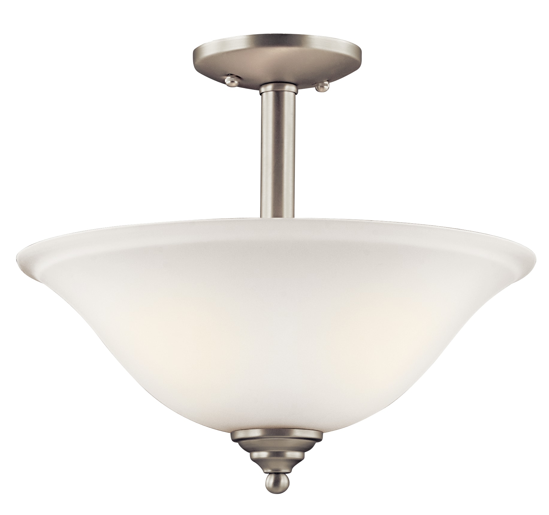 Kichler Armida 2-Light Brushed Nickel Transitional Etched Glass Bowl ...