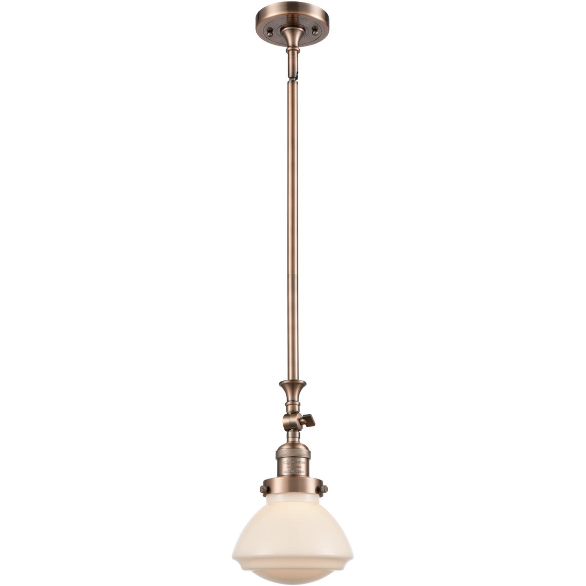 Innovations Lighting 1768970 206-AC-G321-LED Franklin Restoration Olean Mini Pendant