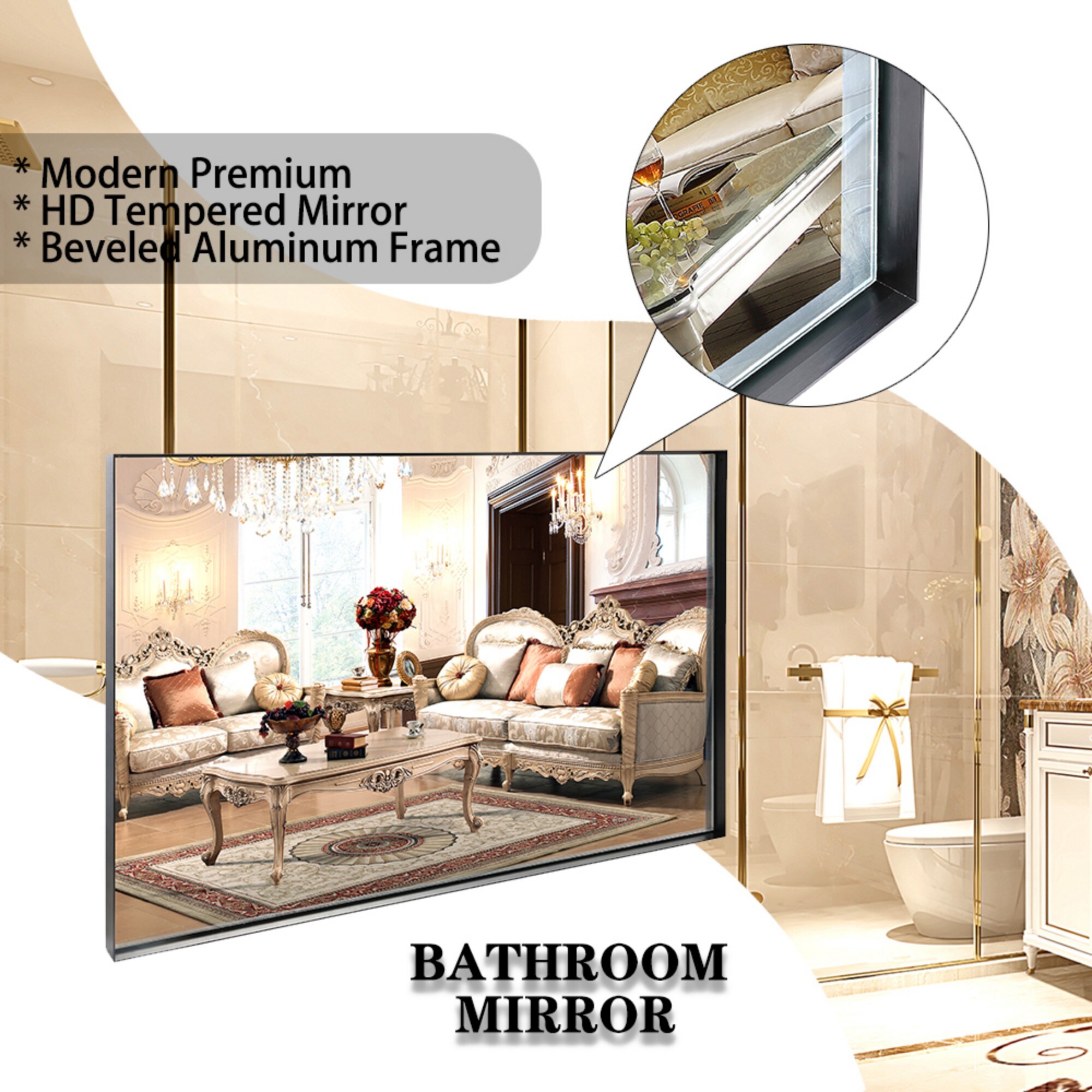 ToolCat SF1-37-YT Framed-Bath-Mirrors - View #13