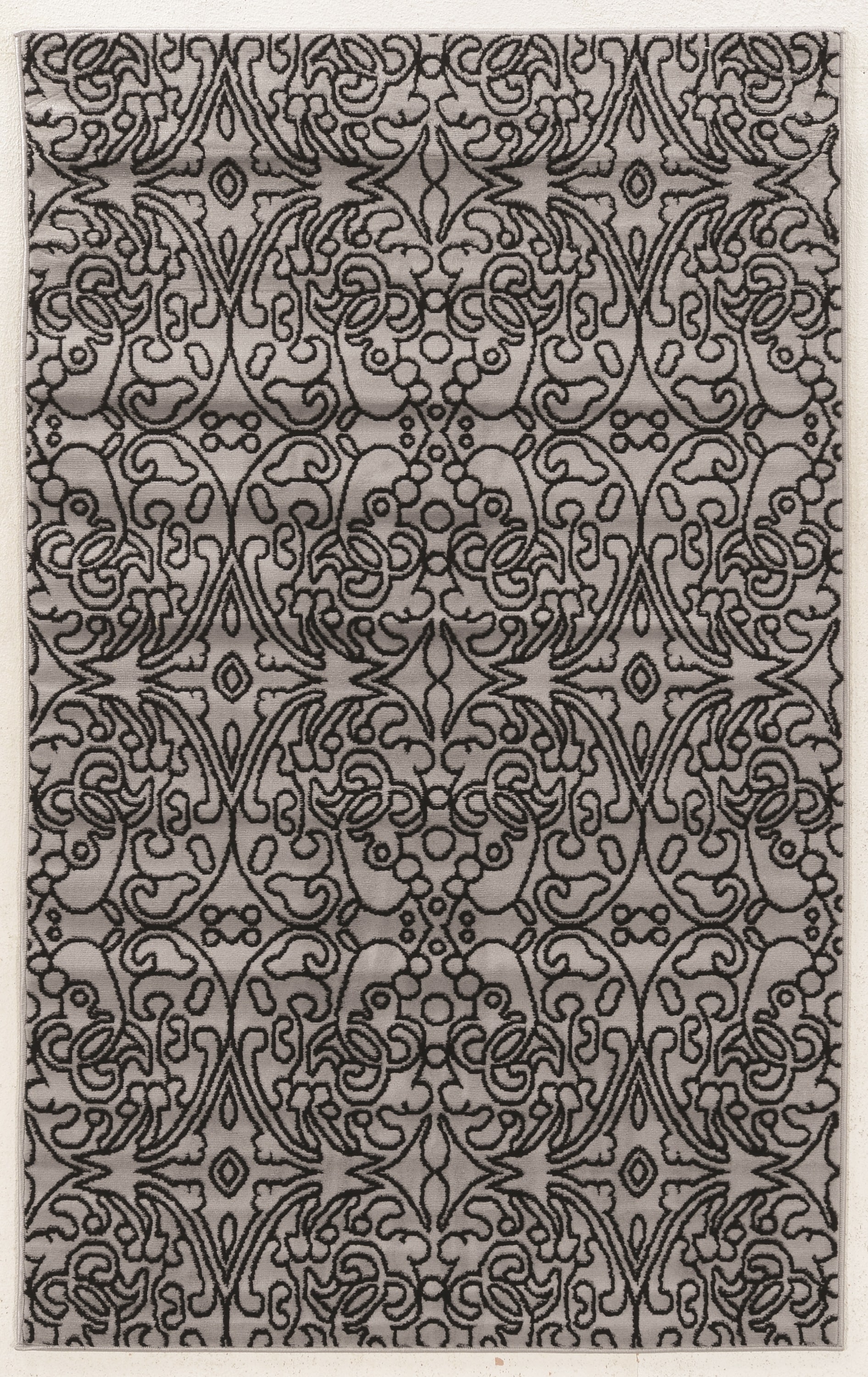 Linon RUGBC10971 Capri 7 x 10 (ft) Loomed Polypropylene Grey Rectangular Indoor Geometric Area rug