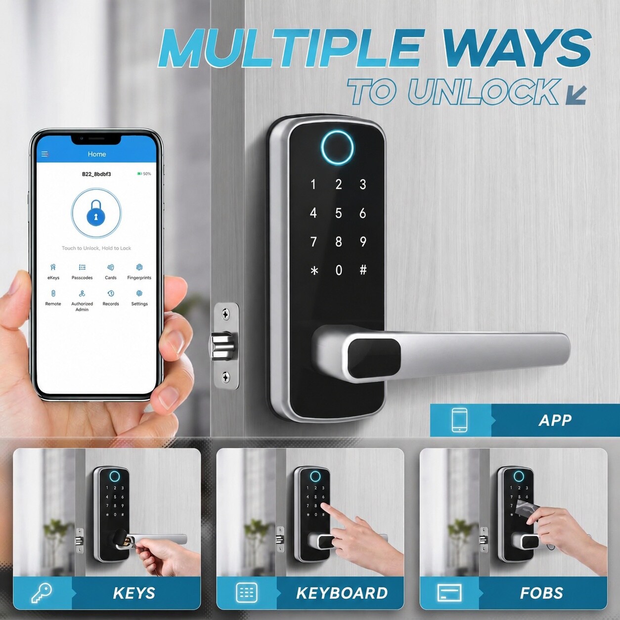 Justincity LJT0803J350 Electronic-Door-Locks - View #2