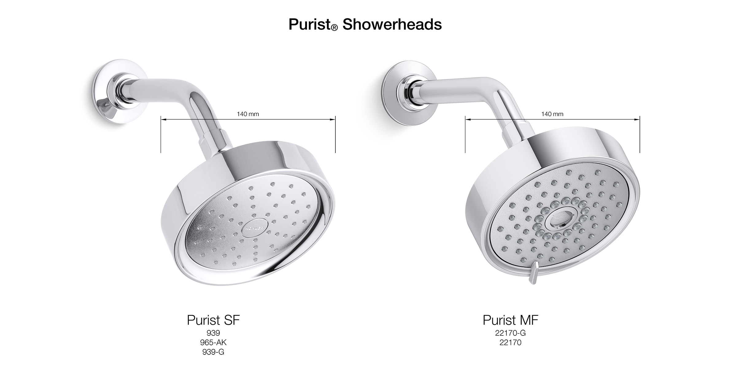 KOHLER Purist Vibrant Brushed Nickel Round Fixed Shower Head 2.5