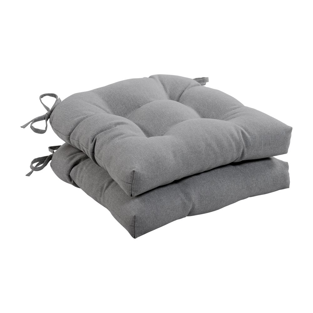 Haven Way 59-MG1SCH 19-in x 19-in 2-Piece Medium Gray Patio Chair Cushion