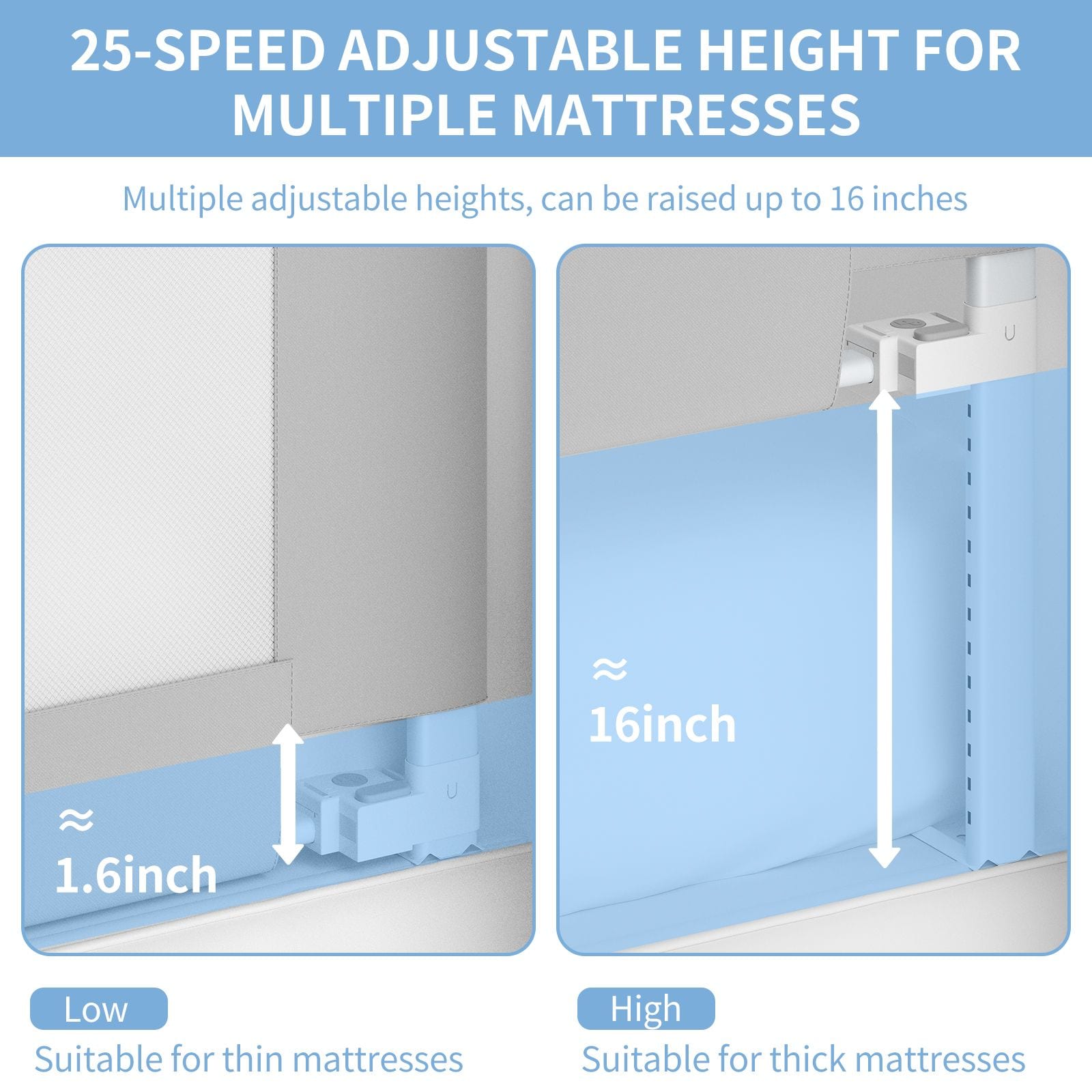 LOVMOR YEHL-15W-PLR Bed-Rails - View #5