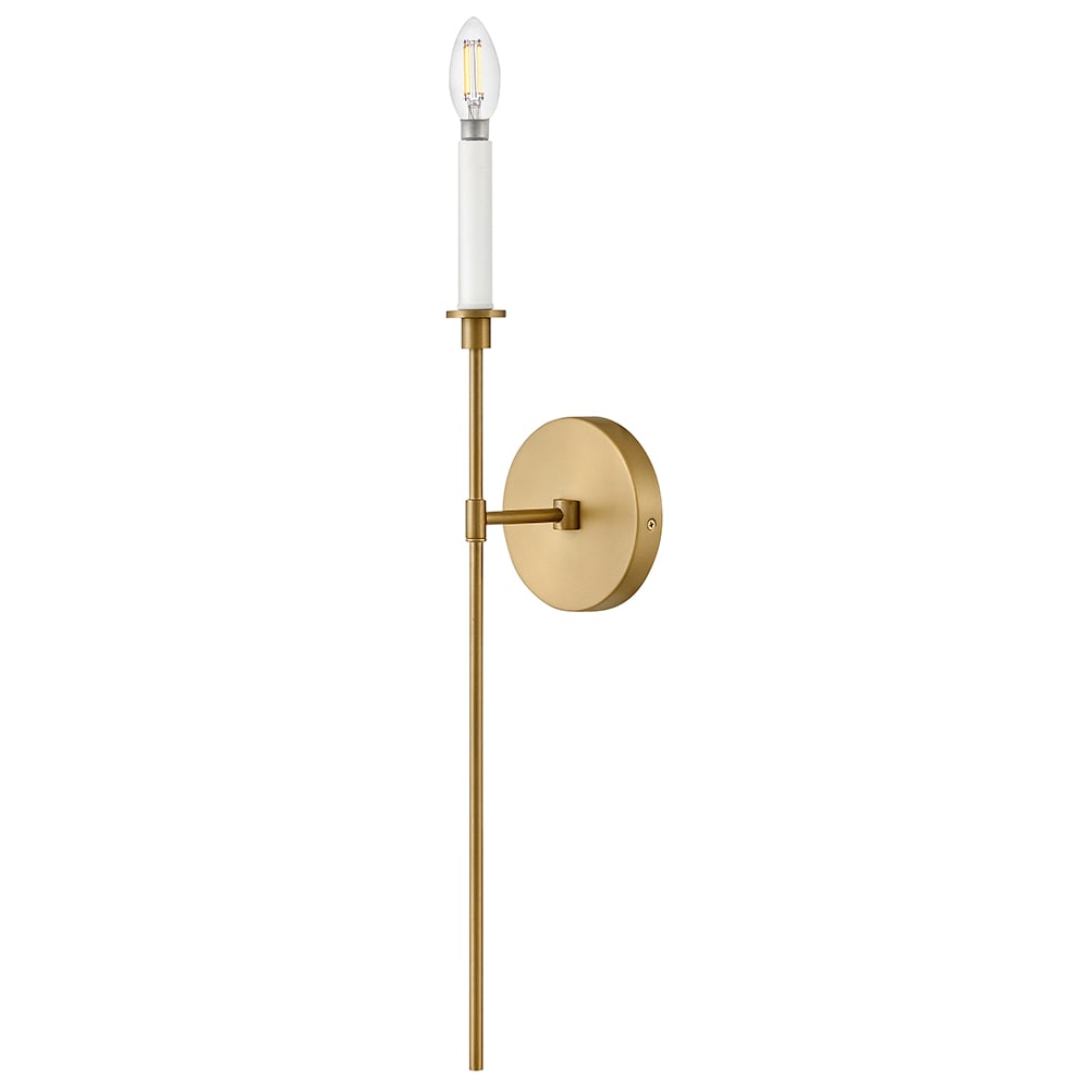 Lacquered Brass and Warm White Dimmable Candle Sconce