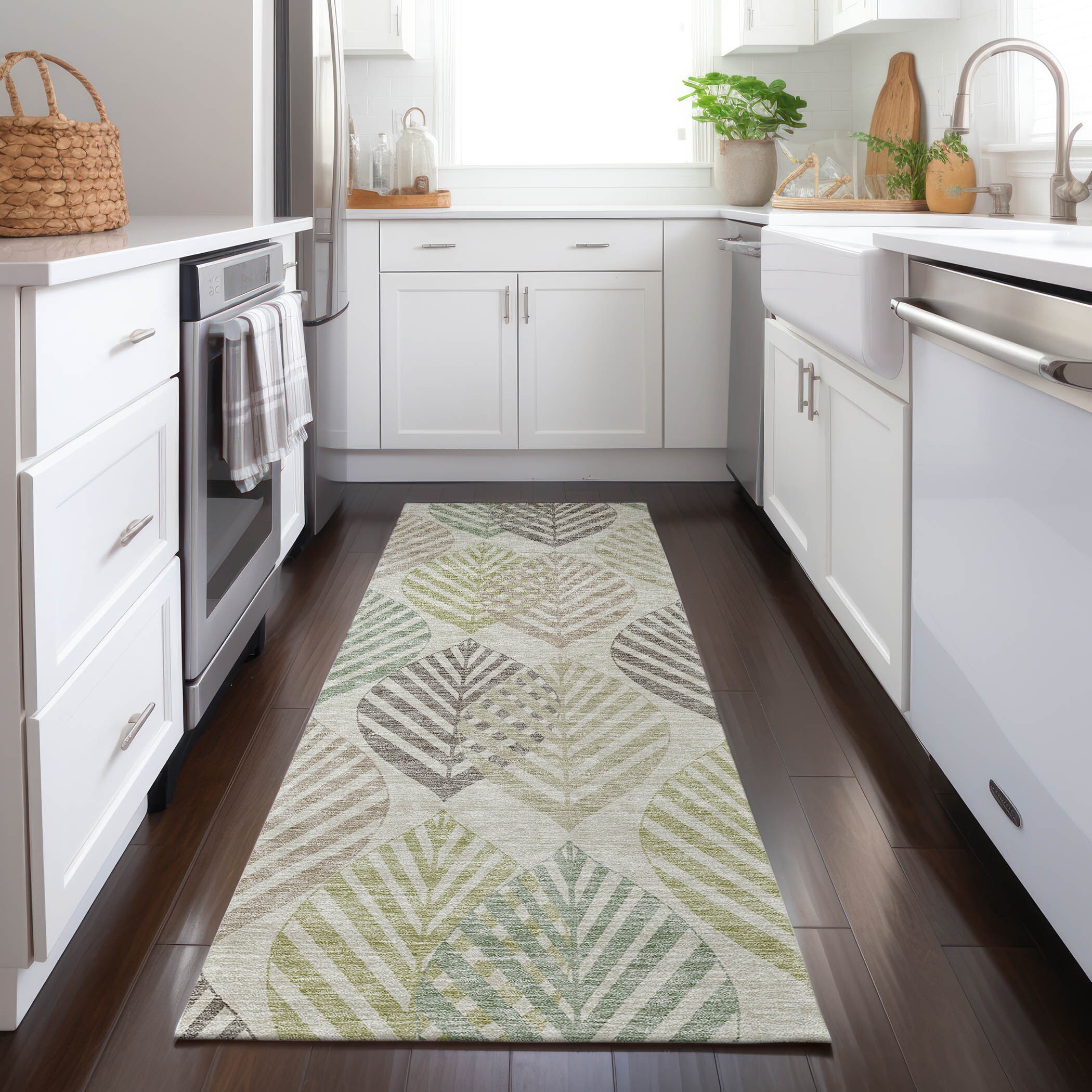 Addison Rugs ACN744TP2X8 Chantille ACN744TP 2 x 7 (ft) Polyester Taupe Rectangular Indoor/Outdoor Geometric Machine washable Area rug
