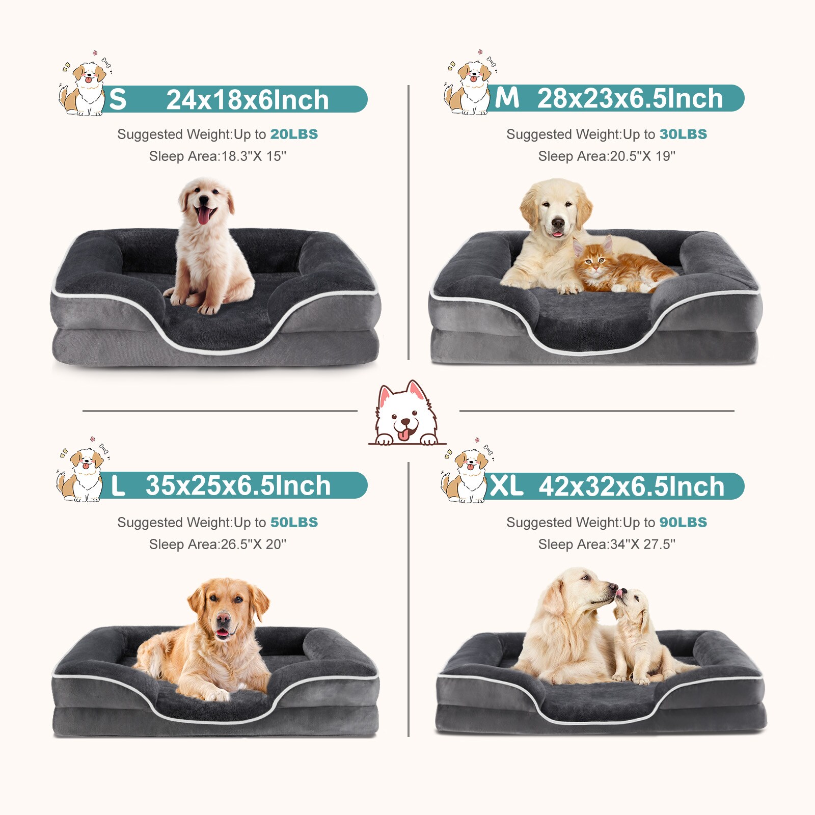 Sweetcrispy L-CW-FXGW-XL-GY Pet-Beds - View #7