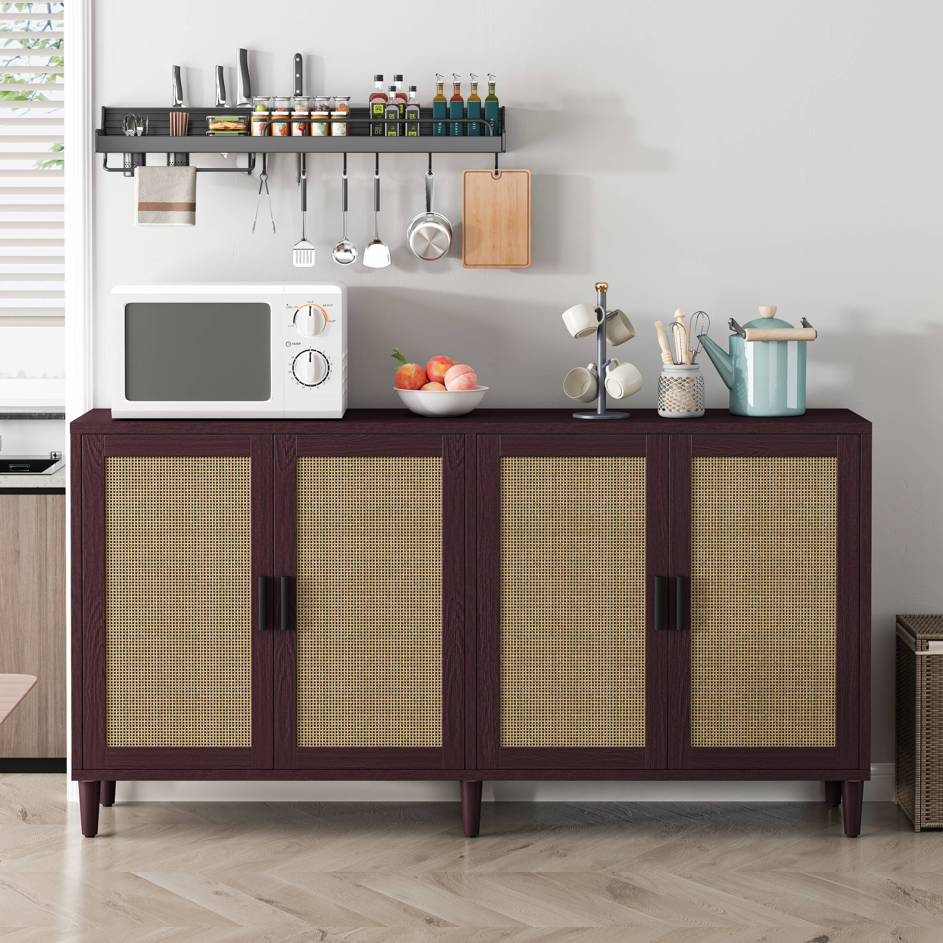 LIVIZA GIZ-NTX3232BK Vintage Country Brown Buffet