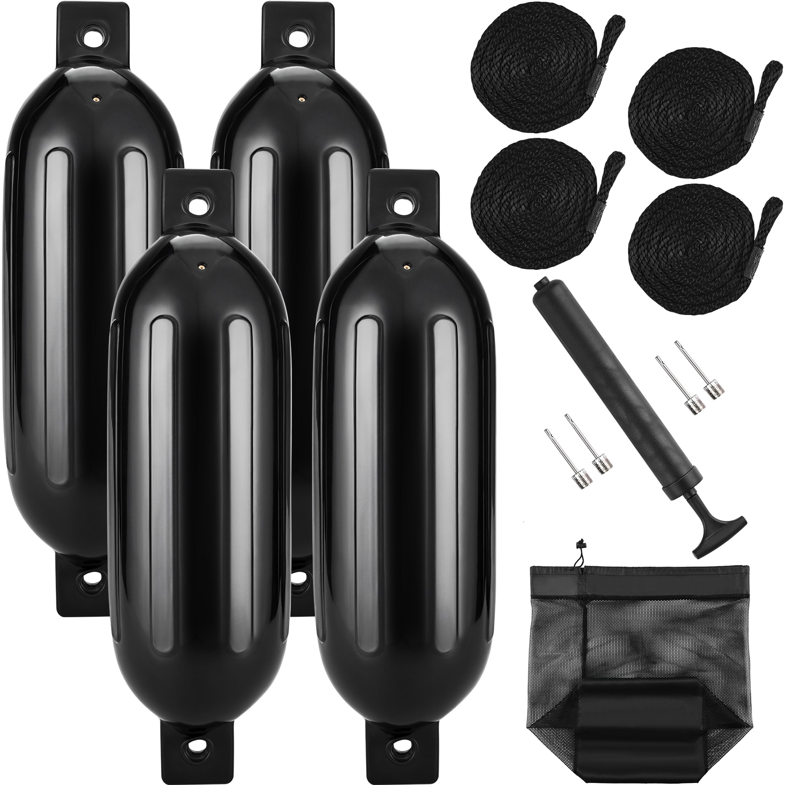 GIVIMO 4-Pack 6.5-in x 23-in Inflatable Boat Fenders with Air Pump and Storage Bag #LW047GIVSS261