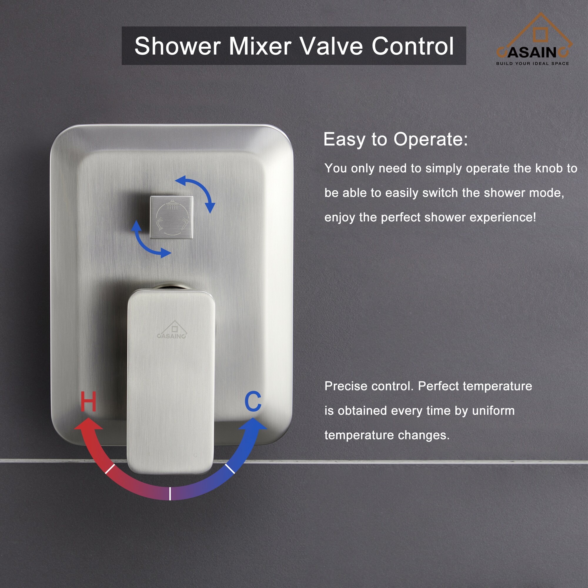 CASAINC HM-B206-SQ-BN Tub-Shower-Faucets - View #11