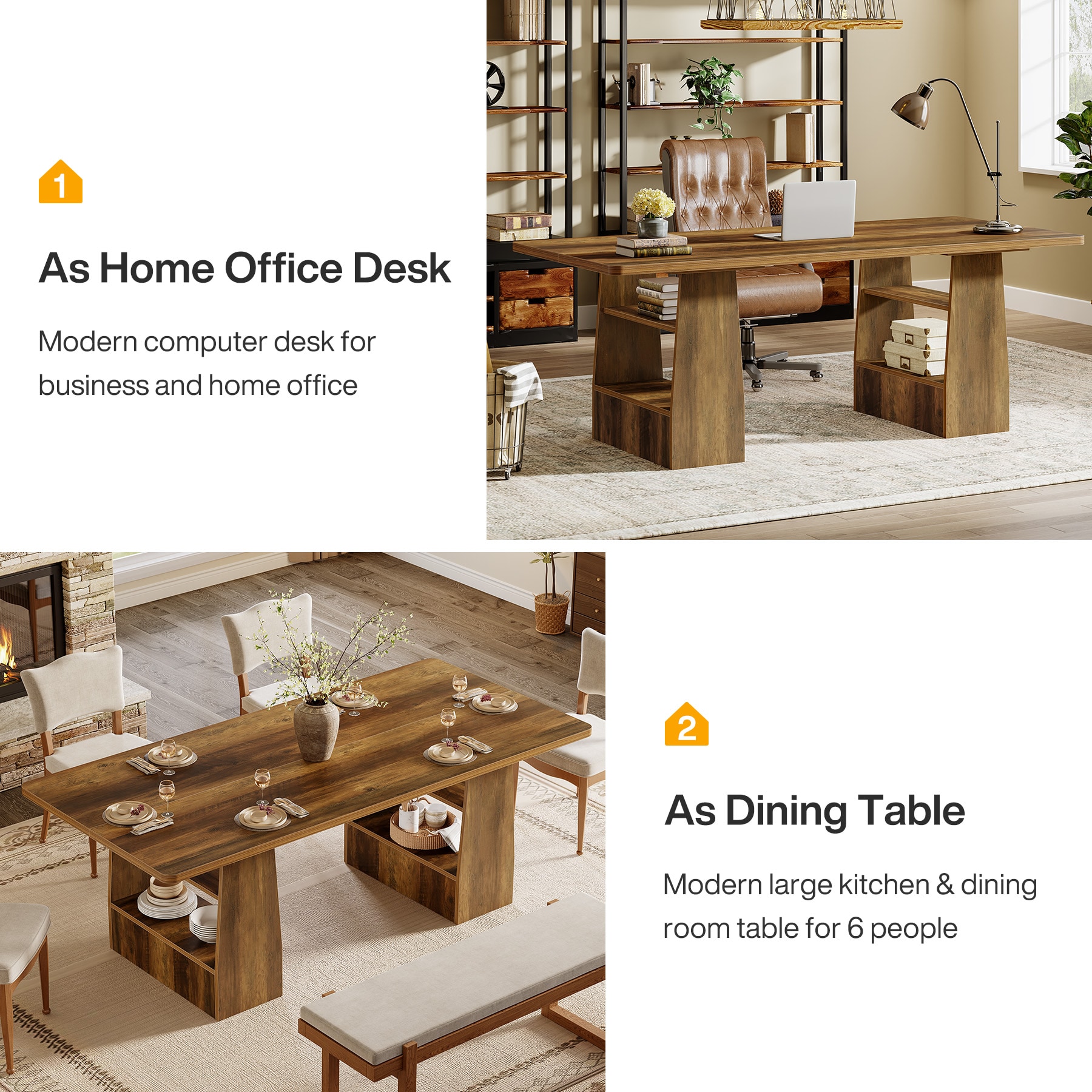 Tribesigns LWOYJL-1165YY Office-Tables - View #6
