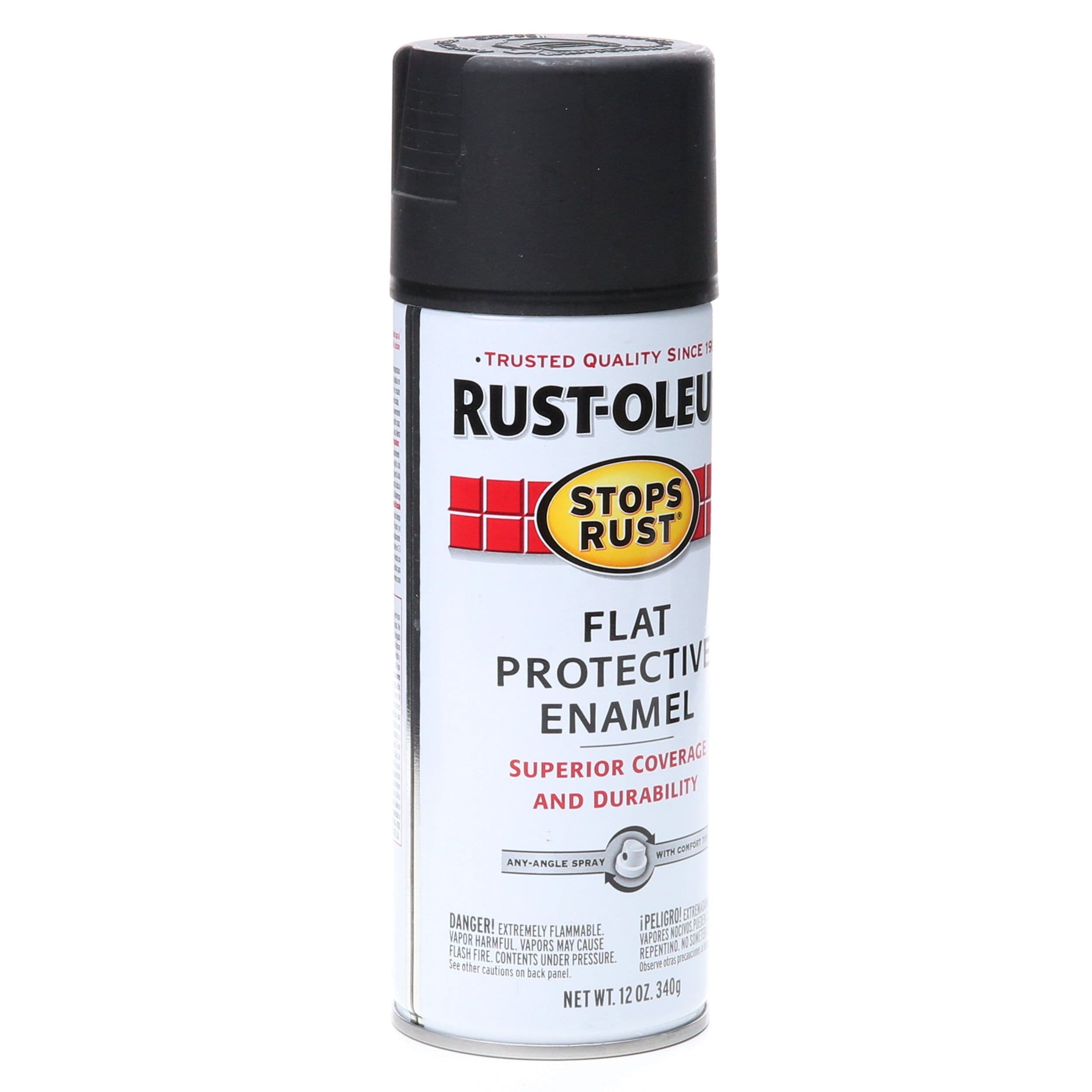 rust oleum flat black enamel