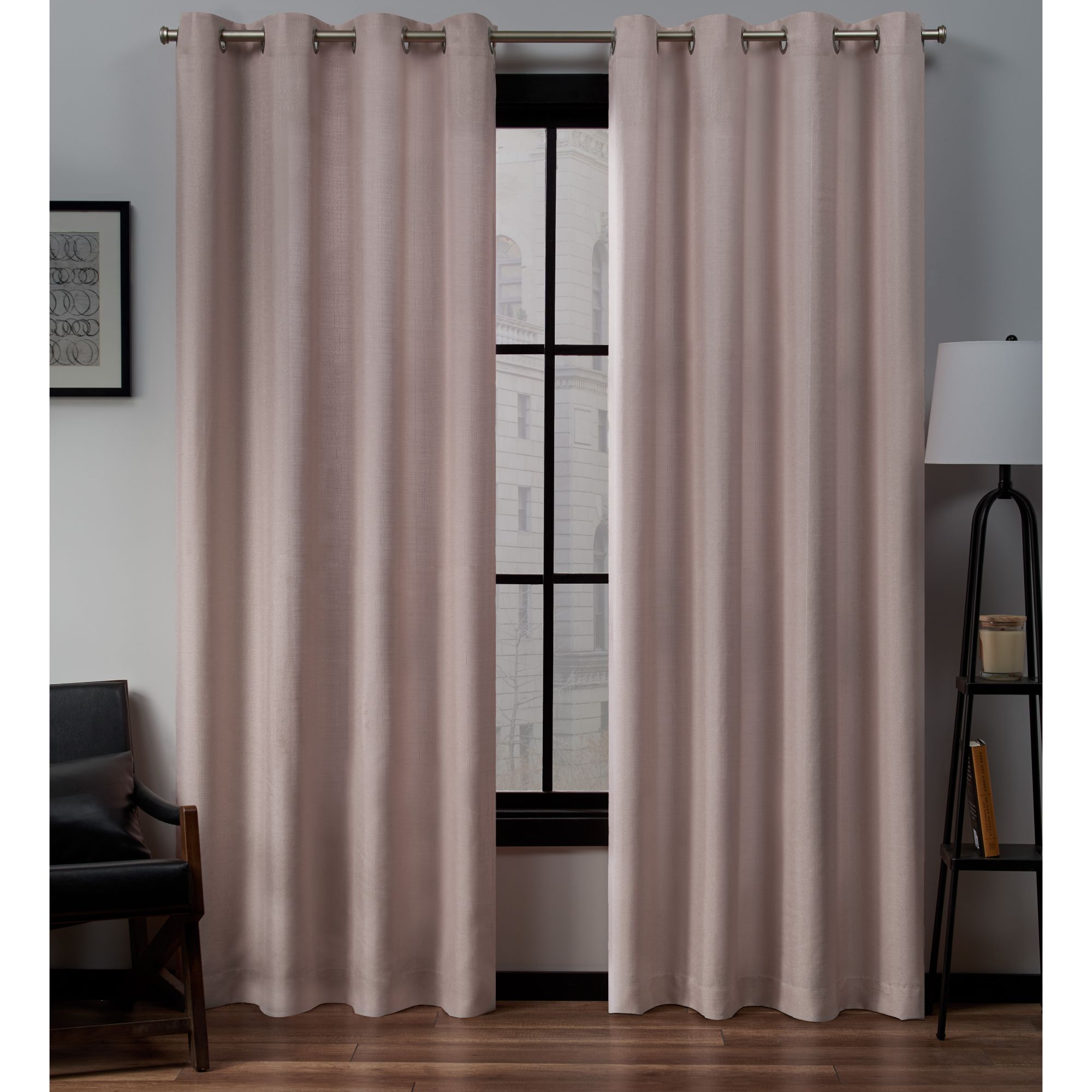 Exclusive Home EH8091-09 2-84G 84-Inches Blush Light filtering Grommet Curtain panel pair