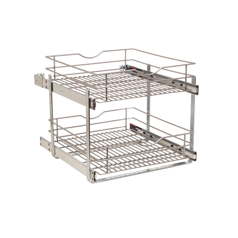 Simply Put 20.5-in W x 14.6875-in H 2-Tier Cabinet-mount Metal