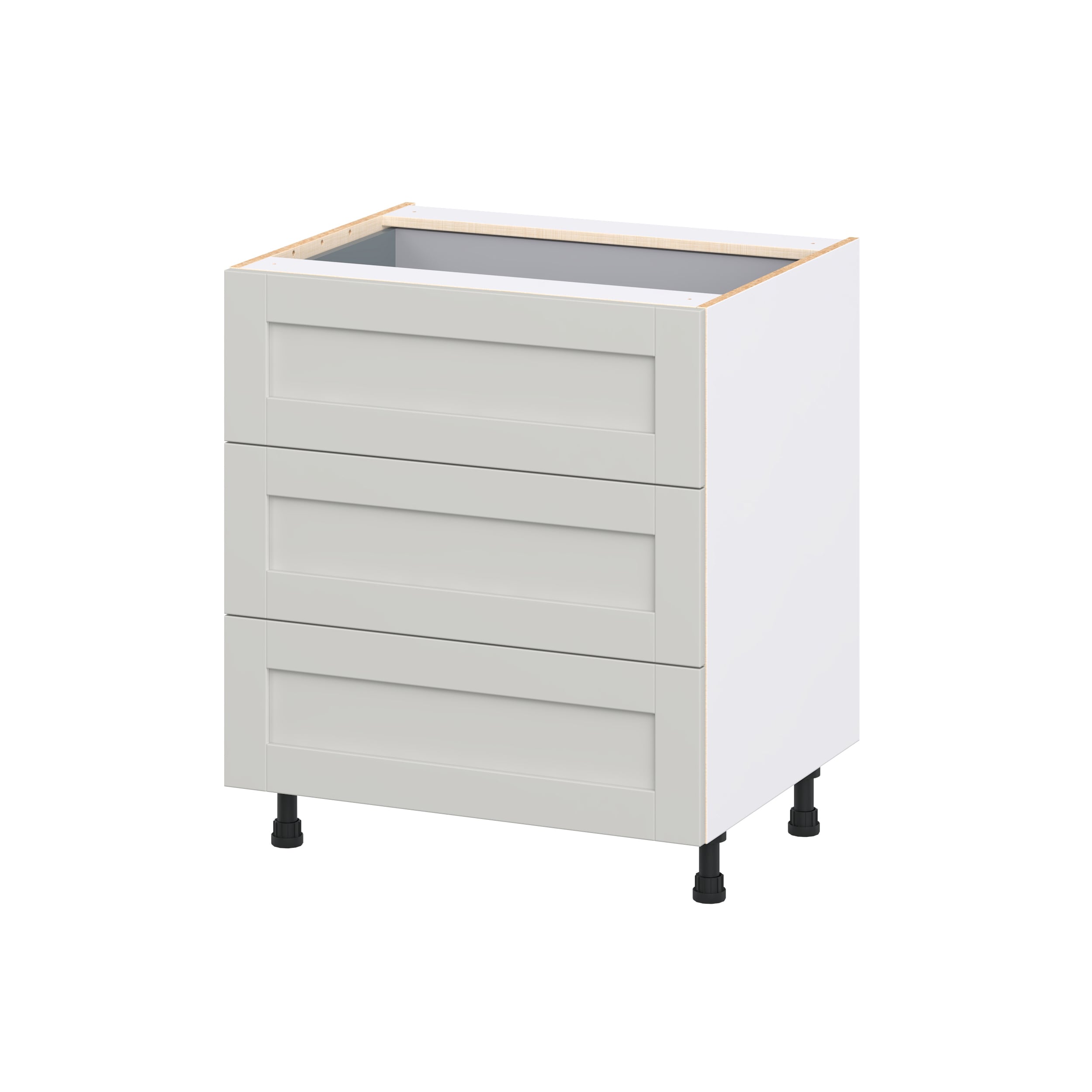 Hugo&Borg DSB3DA30I1-CH Charlesberg 30-in W x 34.5-in H x 24.5-in D Light Gray 4 -Drawers Drawer Base Fully assembled Cabinet Shaker