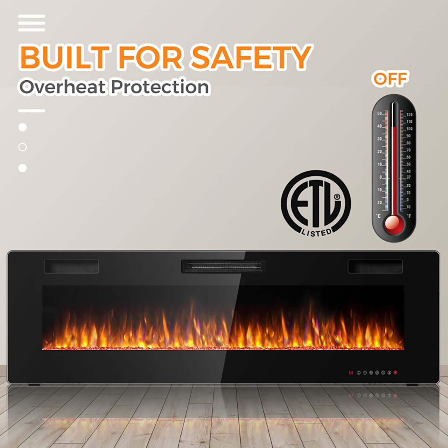 GZMR GZWF-EF72R Electric-Fireplaces - View #6