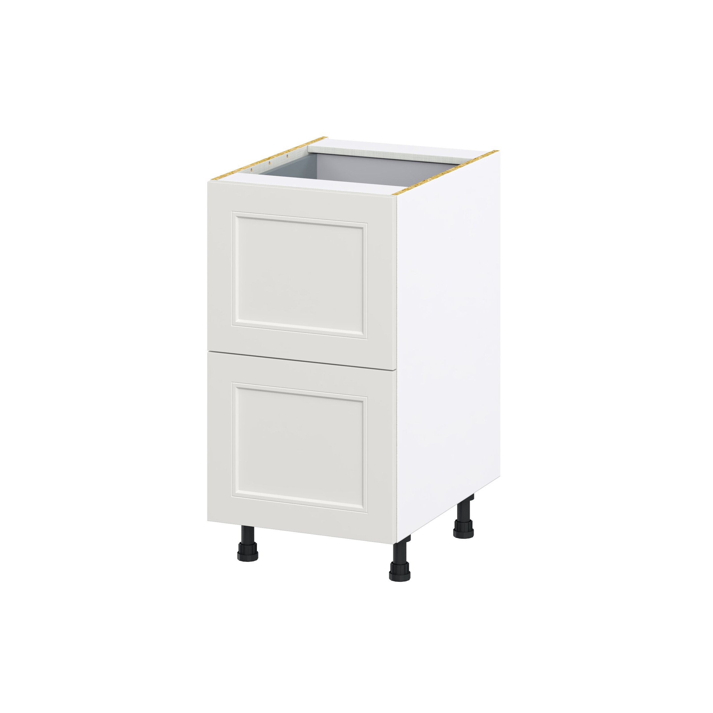Hugo&Borg Belcourt 18-in W x 34.5-in H x 24-in D Gray Painted 2-Drawers Pull-out Cabinet Base Fully Assembled Cabinet (Recessed Panel Style)