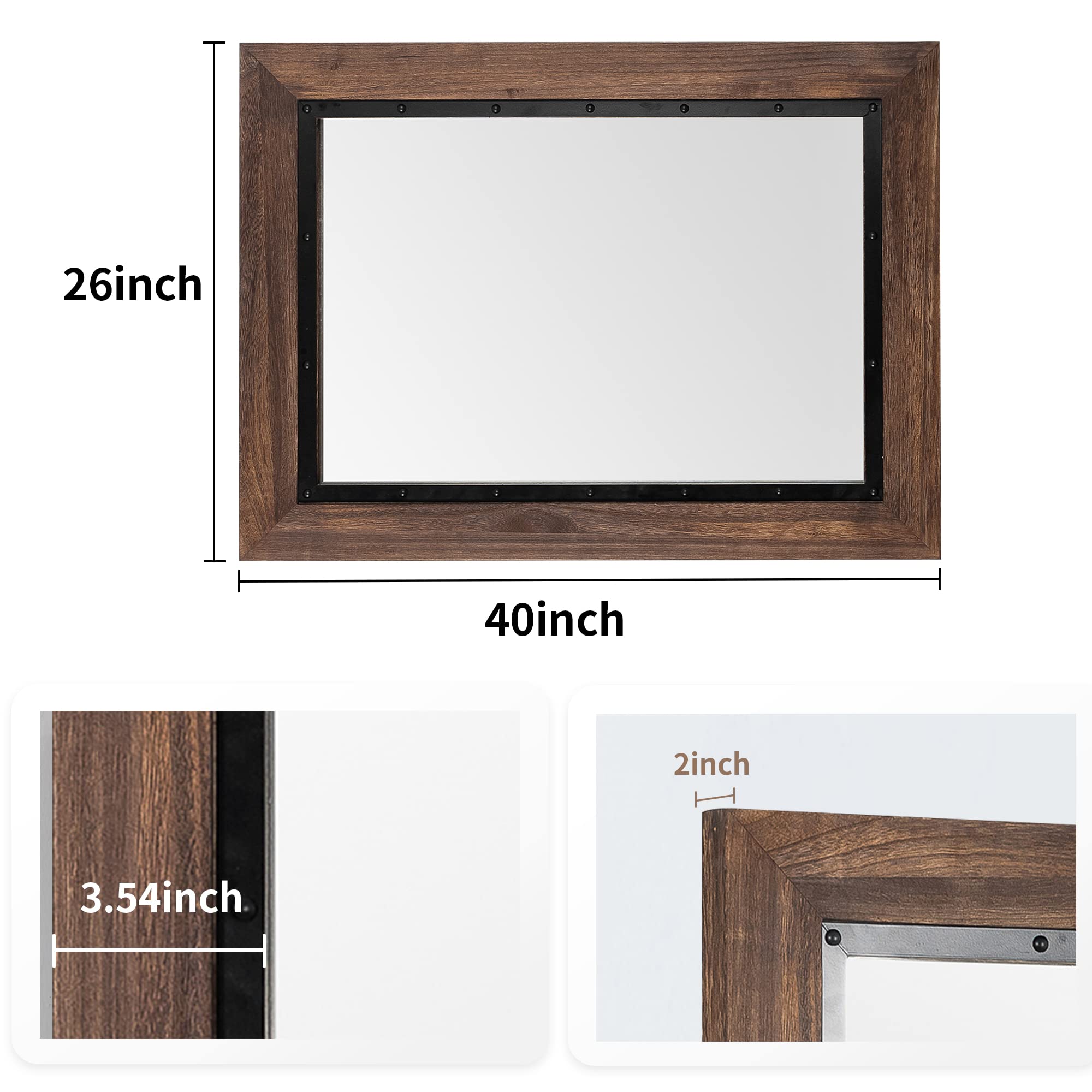 Aoibox LABNK6VJ Framed-Bath-Mirrors - View #3