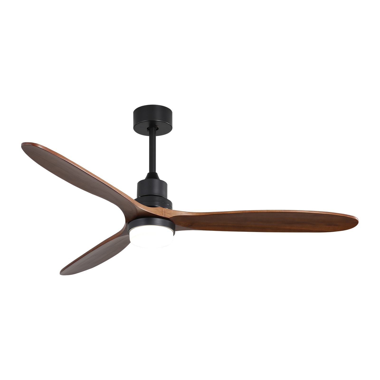 Tatayosi DJ-P212625 60 Inch Ceiling Fan With Lights 3 Solid Wood Fan Blade Noiseless Reversible Motor Remote Control
