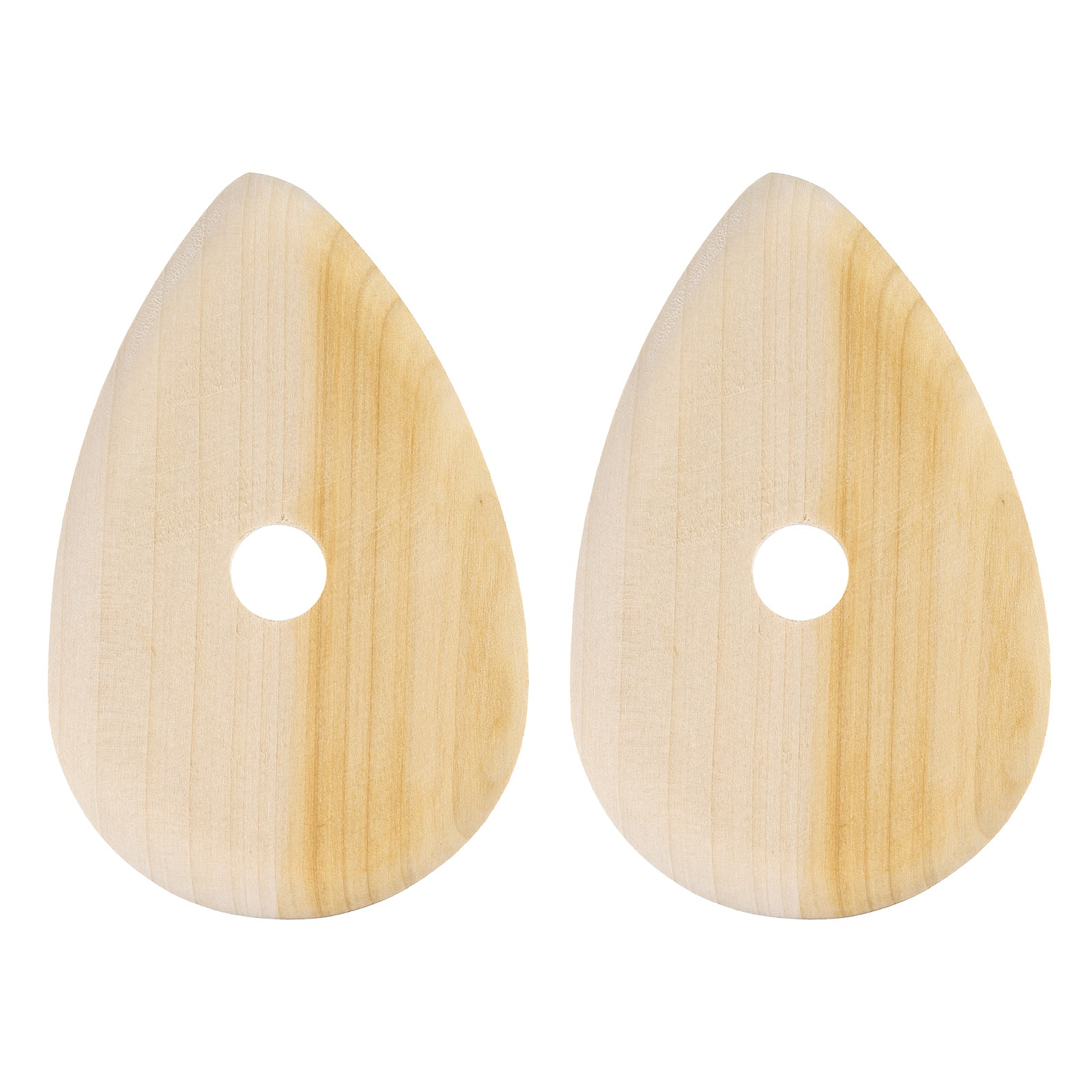 Harfington 2pcs Pottery Ribs 10.3cm x 6.5cm Wooden Clay Ceramic Sculpting Tools for Finishing Shaping and Smoothing Removing Finger Marks #S26042301UX3243